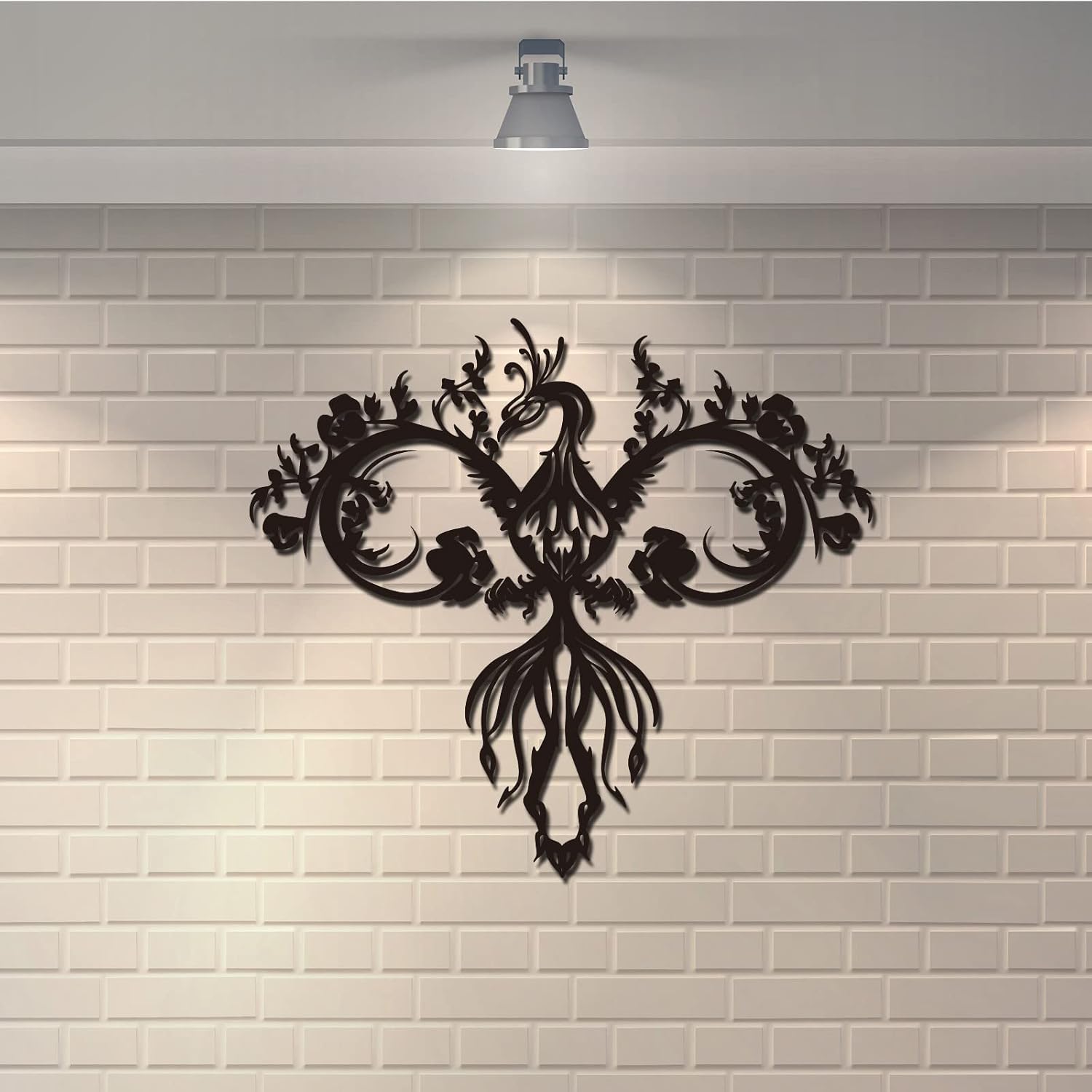 Metal Wall Decor, Phoenix, Metal Wall Art Outdoor Decor, Housewarming Gift, Perfect For Bathroom, Kitchen, Garden, Home, Farmhouse, Patio And Bedroom, Home Decor, Office Decor (16")