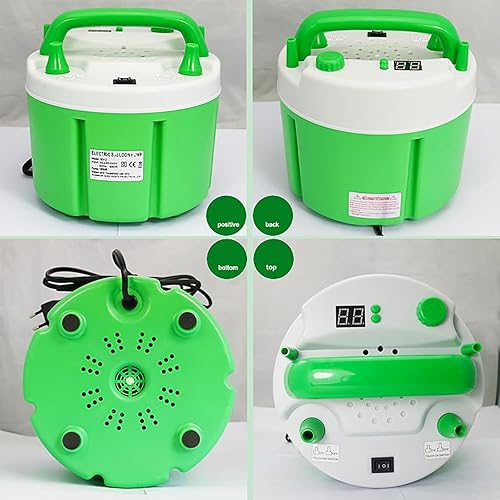 Miniatura 4 de Inflador de globos, máquina de bomba de globo con 2 boquillas, soporta 2 engranajessincronización y regulación de velocidad, para ramo de globos de