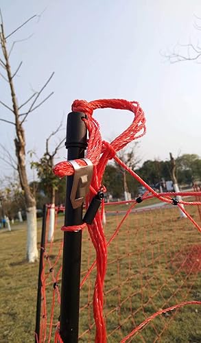 Miniatura 4 de Petween Red eléctrica para cercas para ovejas corderos cabras aves de corral grandes perros 35 pulgadas de alto x 164 pies de largo 14 postes 2 púas