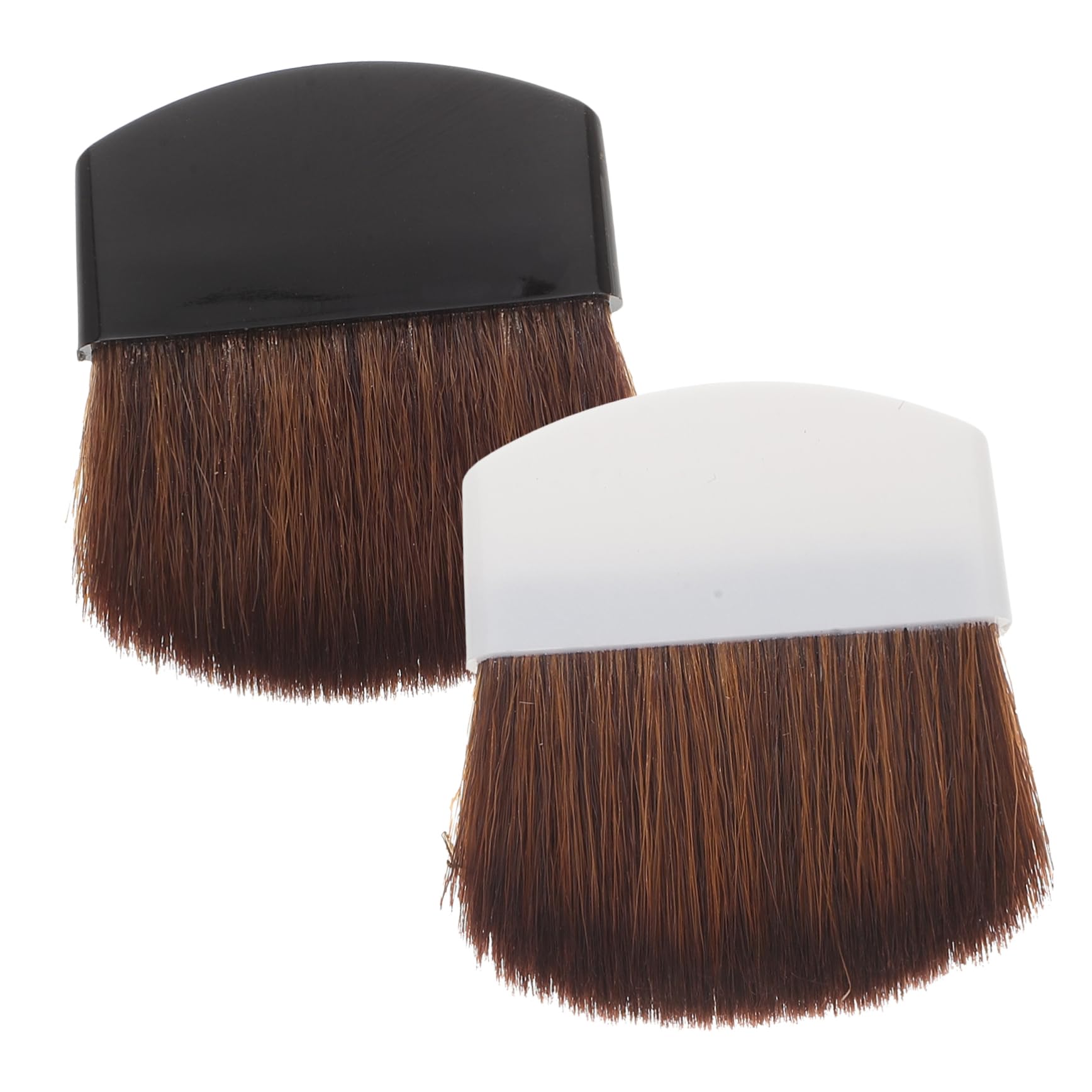 Brocha de Maquillaje Portátil para Rubor, Base, 2 Piezas