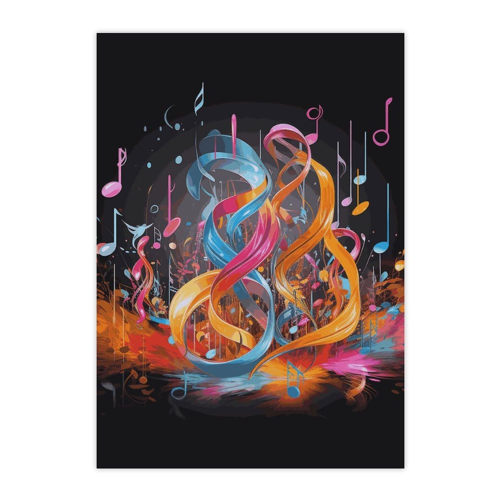 Autocollants note de musique imperméables pour gourde et ordi