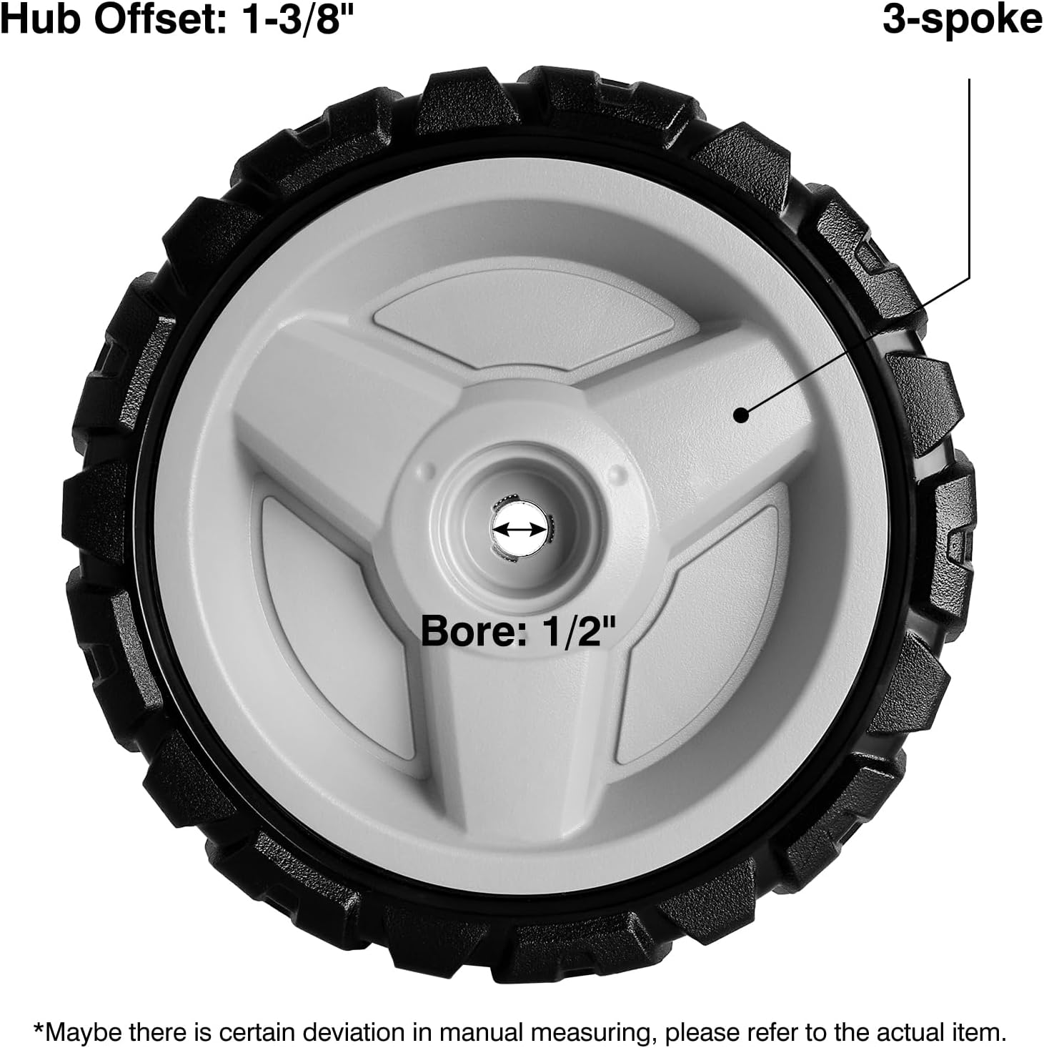 580365301 Wheels Compatible with Hus qvarna Lawn Mower - 8 inch Drive Wheels for HU675AWD, HU700AWD, HU725AWD, HU800AWD, L321AH, LC221A, Craftsman GCV-160 Mower, 2 Pack