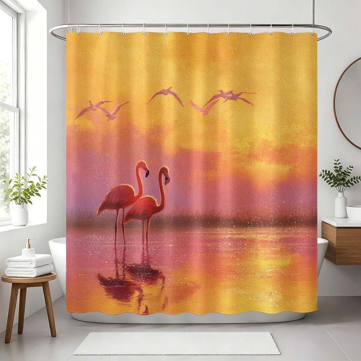 Mondiale Tenda da Doccia 240x200 cm Poliestere Antimuffa e Lavabile