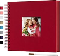 Vista 21 de Álbum de fotos para scrapbook DIY de 10 x 10 pulgadas con cubierta de diseño de ventana, 80 páginas, libro de recuerdos de papel artesanal para Negro