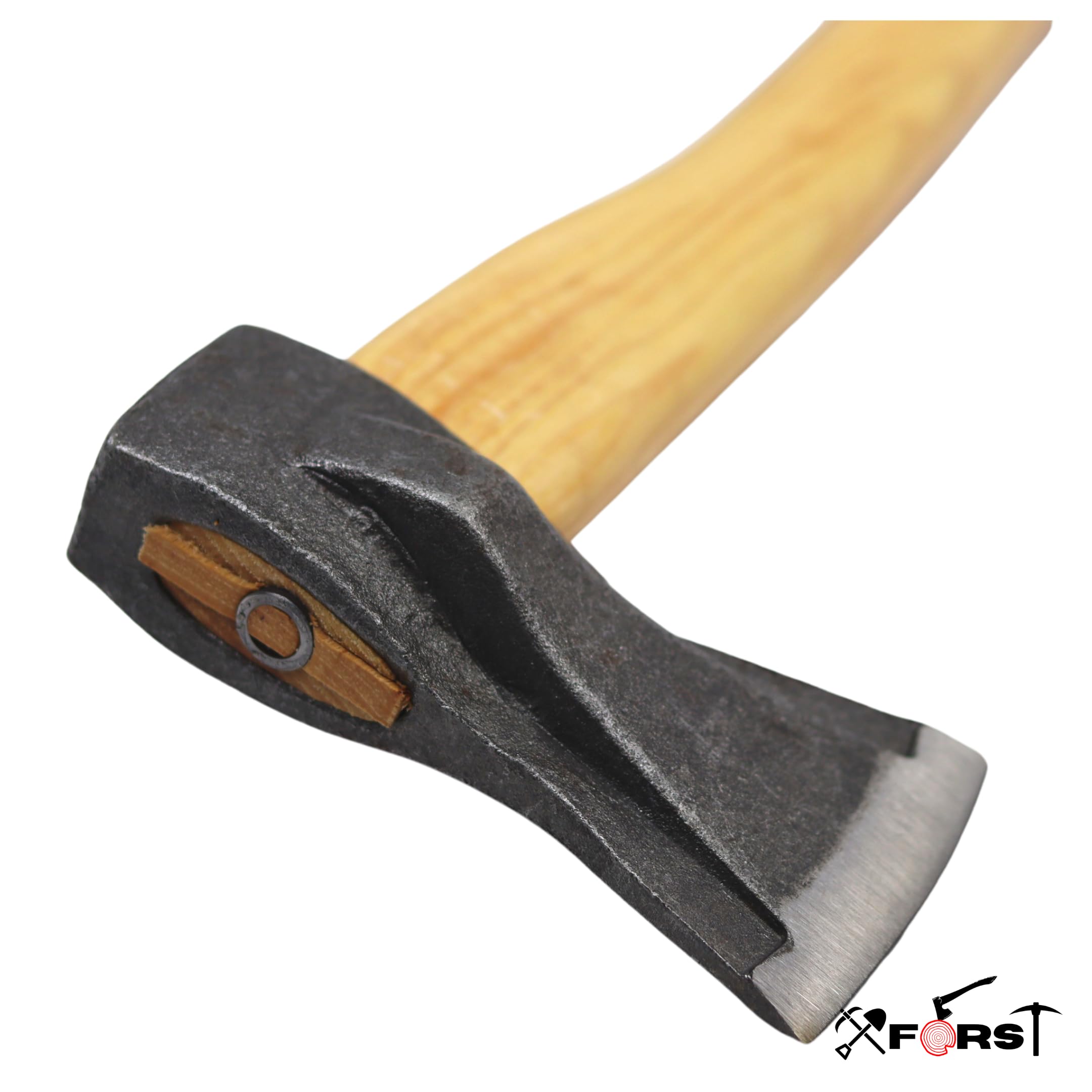 Hacha Xforst de Mano Con Mango de Madera y Hoja de Acero Al Carbono - Universal para Camping y Estilo Vikingo