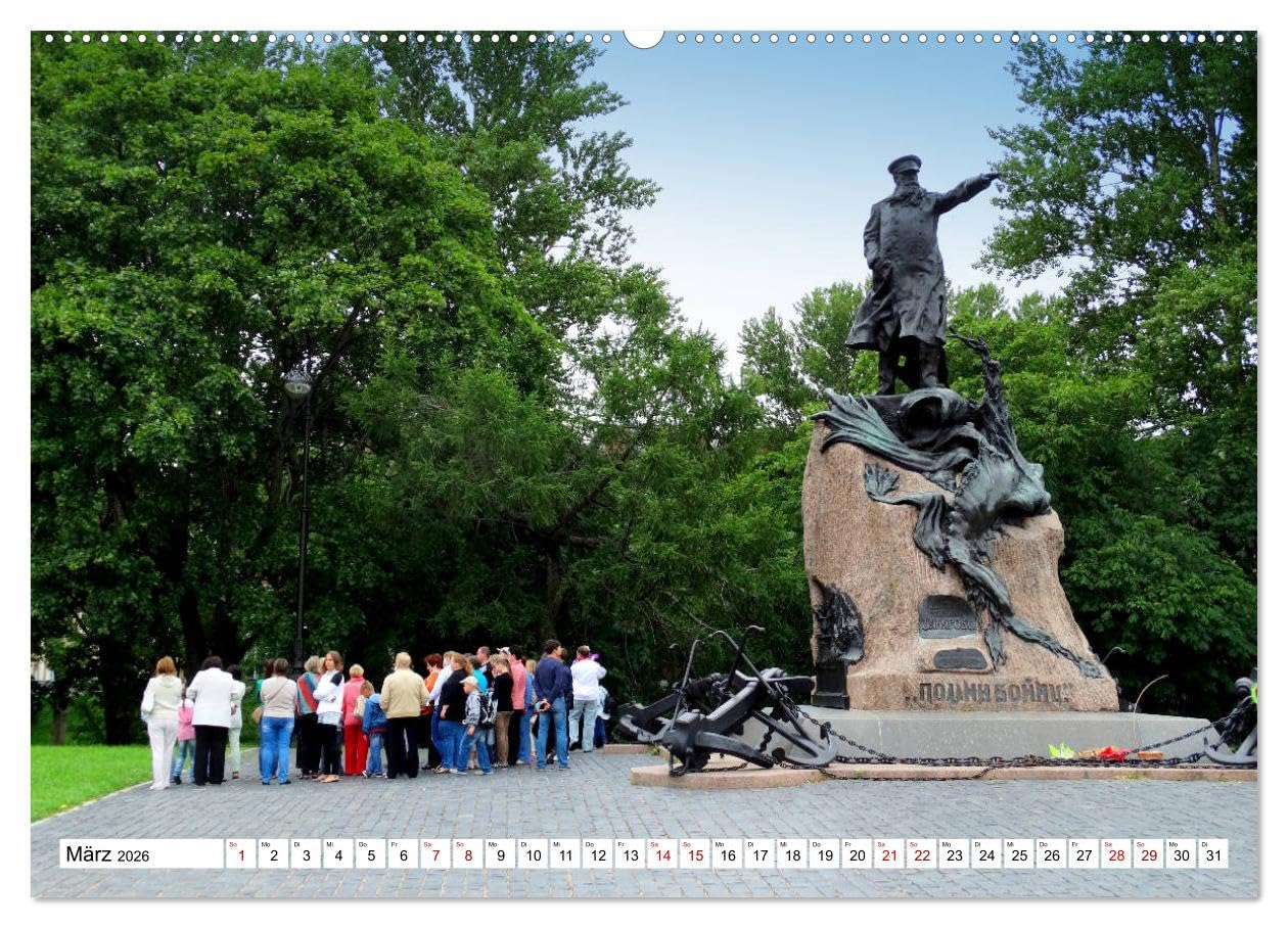 Festungsstadt Kronstadt - Schlüssel zu Sankt Petersburg (hochwertiger Premium Wandkalender 2026 DIN A2 quer), Kunstdruck in Hochglanz: Kronstadt und seine imposante Marine-Kathedrale