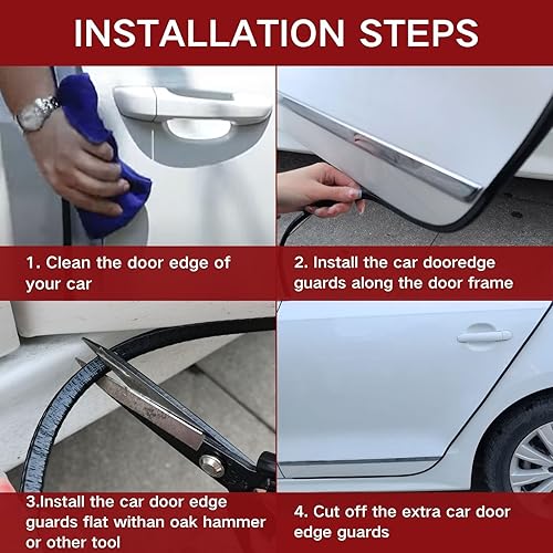 Miniatura 7 de KX Edge Trim negro pequeño, 18 pulgadas se adapta al borde, borde de plástico PVC en forma de U negro protector de borde grande ((10 pies))