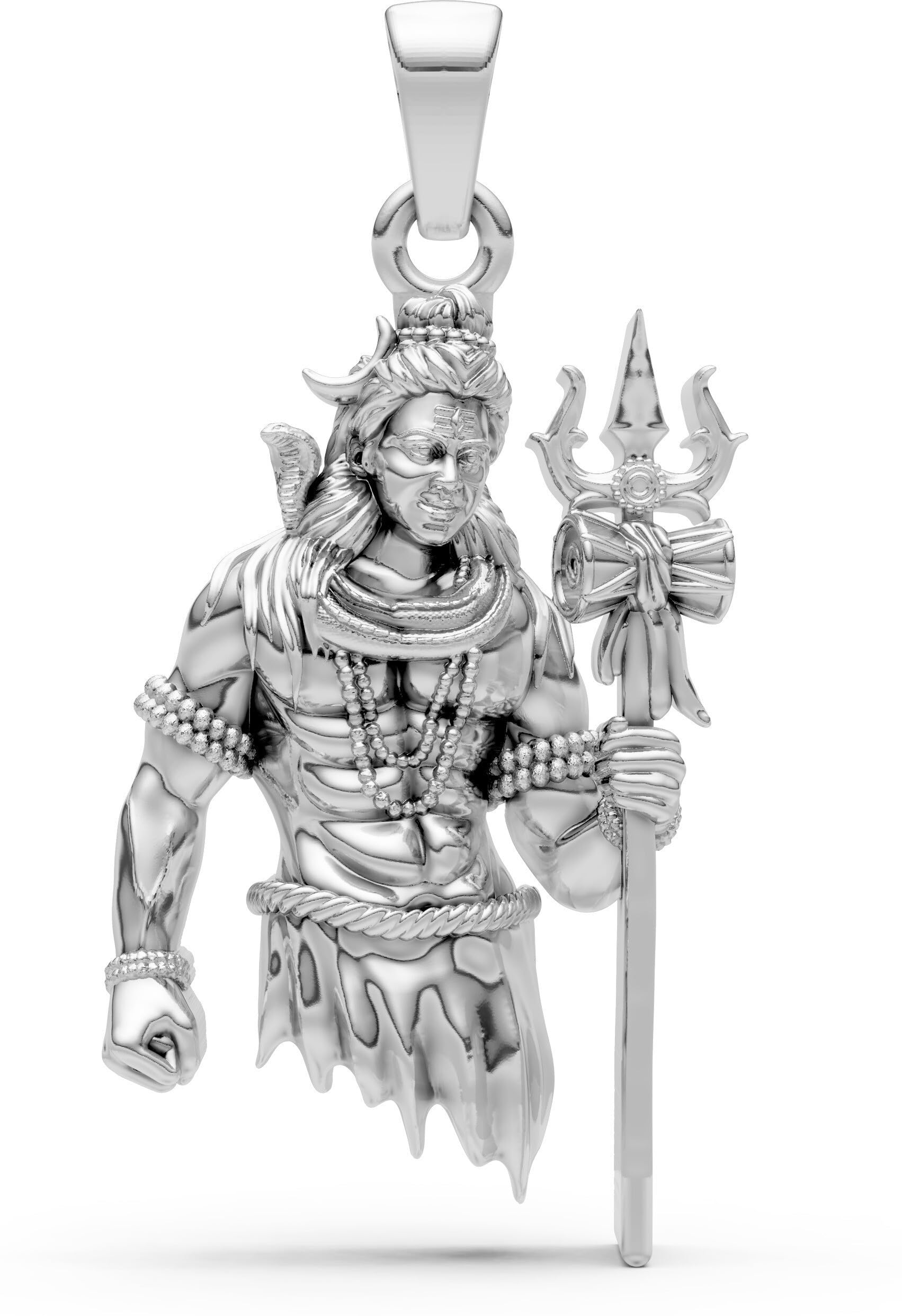 Lord Shiva Pendant for Men & Boys | Silver Plating Shiva Blessing Locket For Good Health & Wealth