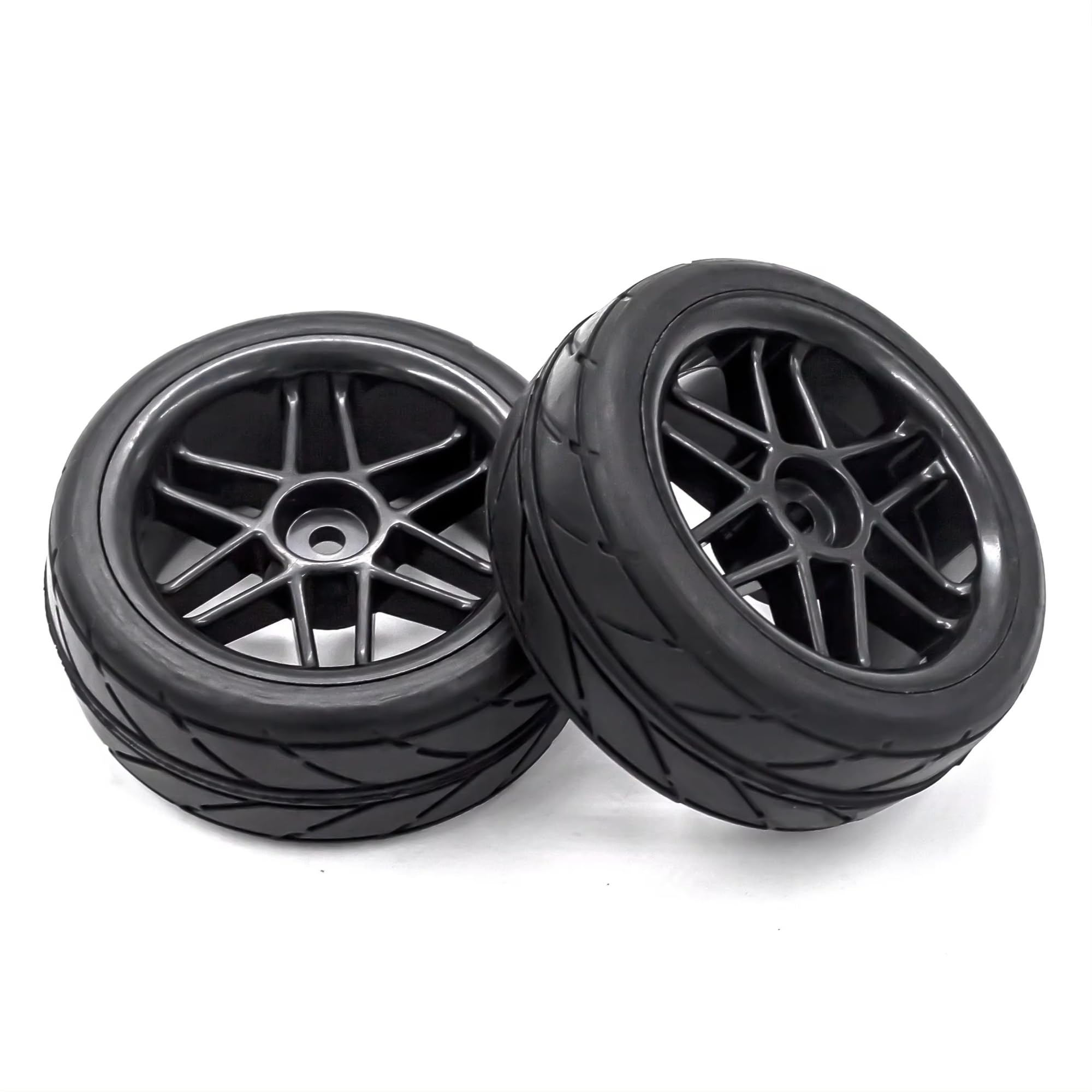 Ruedas Y Neumáticos Compatible con HSP para Tamiya para TT02 para Sakura para Kyosho 4pcs Plástico Duro 1/10 RC On-Road Ruedas Y Neumáticos Sólidos 12mm Hex RC Drift Rally Car