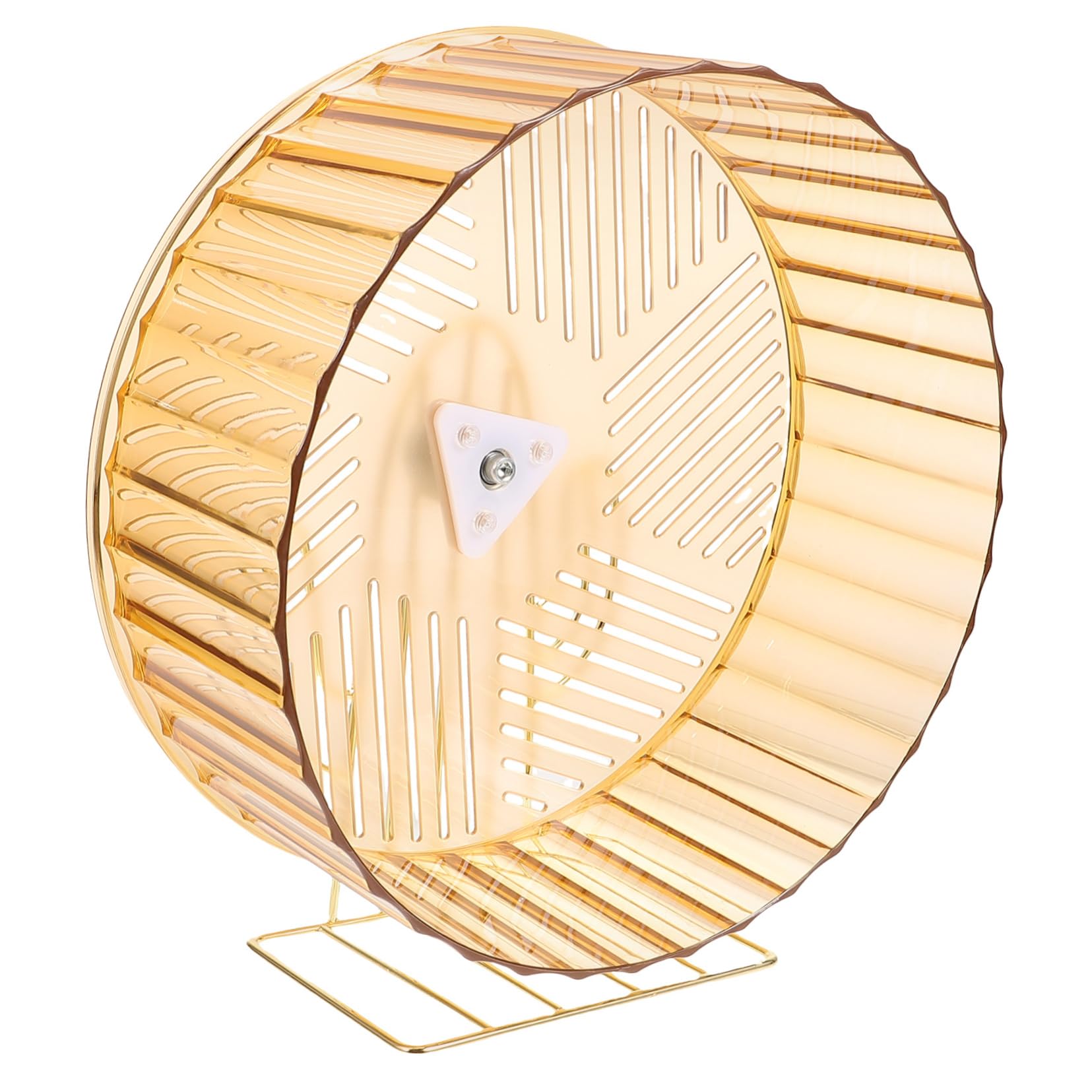 Rueda de Hámster Silenciosa con Soporte, Rueda de Ejercicio para Erizos y Chinchillas, Material Plástico Resistente, Tamaño Grande, para Jaulas y Mascotas Pequeñas Color Aleatorio
