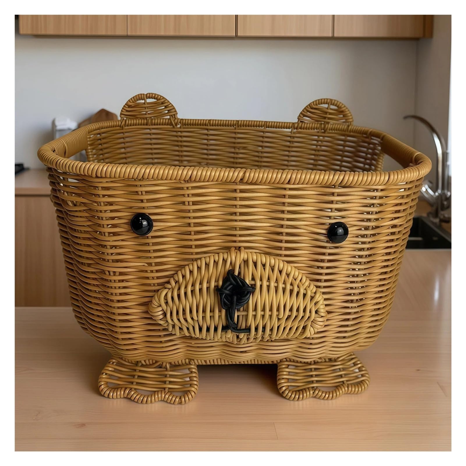 XCSDEW Imitation Rattan PP Fruit Basket