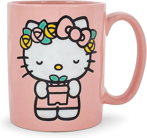 Miniatura 1 de Sanrio - Taza de cerámica de cerámica con diseño de Hello Kitty, con capacidad para 18 onzas