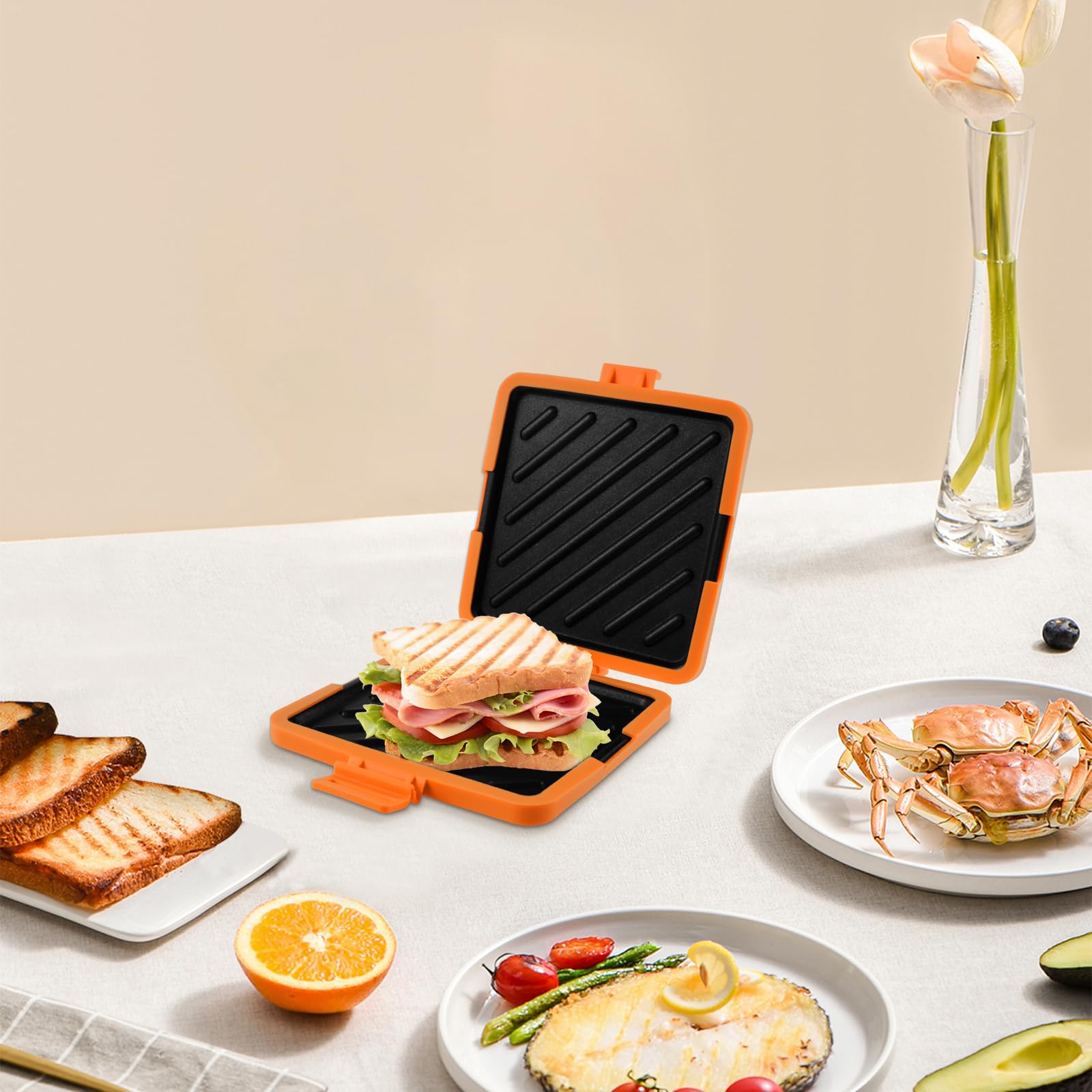 Microwave Toastie Maker And Sandwich Maker, Silicone Microwaveable Cookware, Heatwave Technology, Dishwasher Safe - Image 5