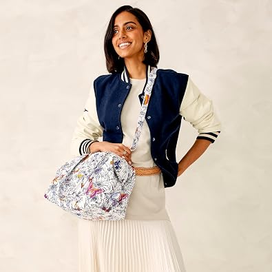 Vera Bradley Women's Premium Cotton Woodhill Shoulder Bag Handbag, One Size
