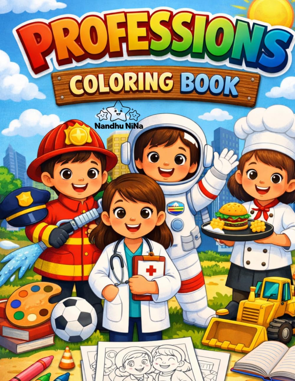 Professions Coloring Book: Community Helpers & Dream Jobs | Ages 3–7