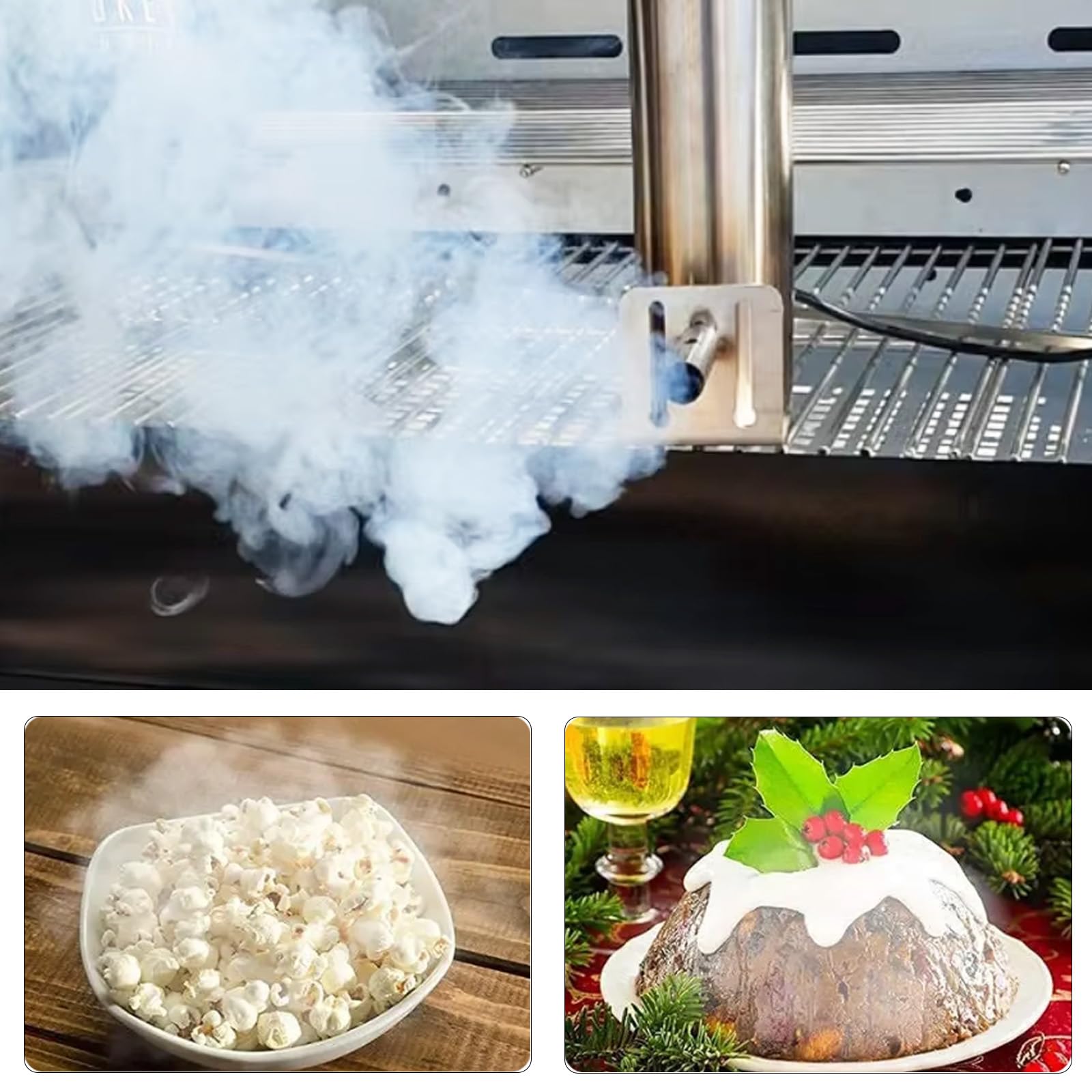 Générateur De Fumée Froide, Acier Inoxydable Générateur De Fumée Serpentin Fumoir A Froid Fumoir A Froid avec Pompe pour BQQ Fumage à Froid Poisson Viande Fromage