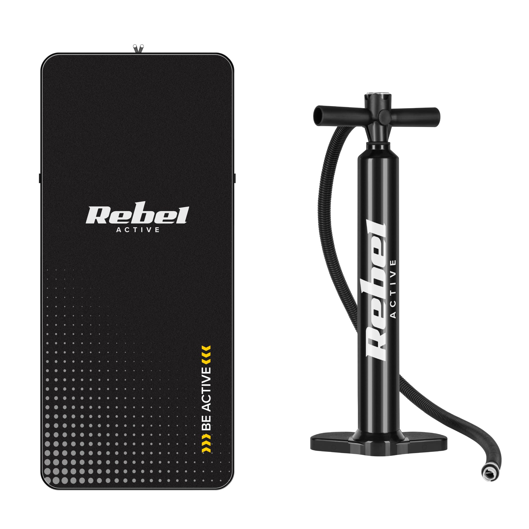 Rebel Electro Tavola da SUP con pompaggio a punto goccia da 350 cm Set zaino con pompa a pagaia RBA-4500-OR