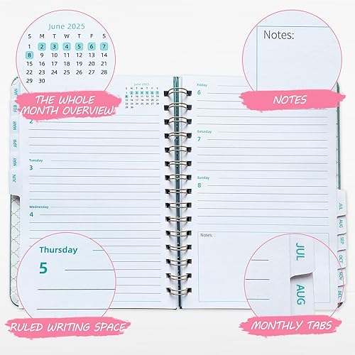 Miniatura 4 de Agenda académica semanal y mensual 2024, 6.4 x 8.5 pulgadas, enero de 2024 a diciembre de 2024, agenda diaria, páginas gruesas de alta calidad,