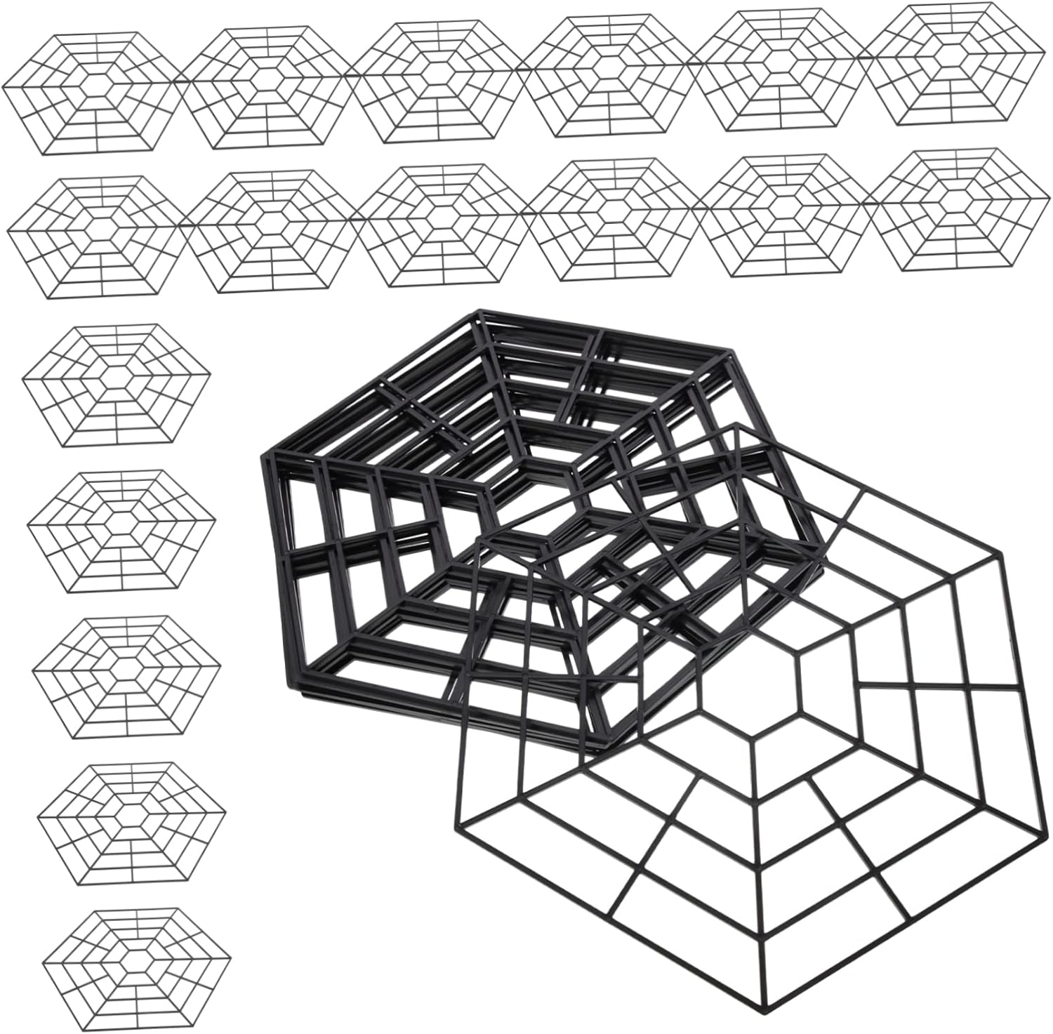 POPETPOP 30Pcs Fish Protector Nets Six Angle Fish for Outdoor Use Mesh Netting to Aesthetic Design for Safety Durable Plastic Fish