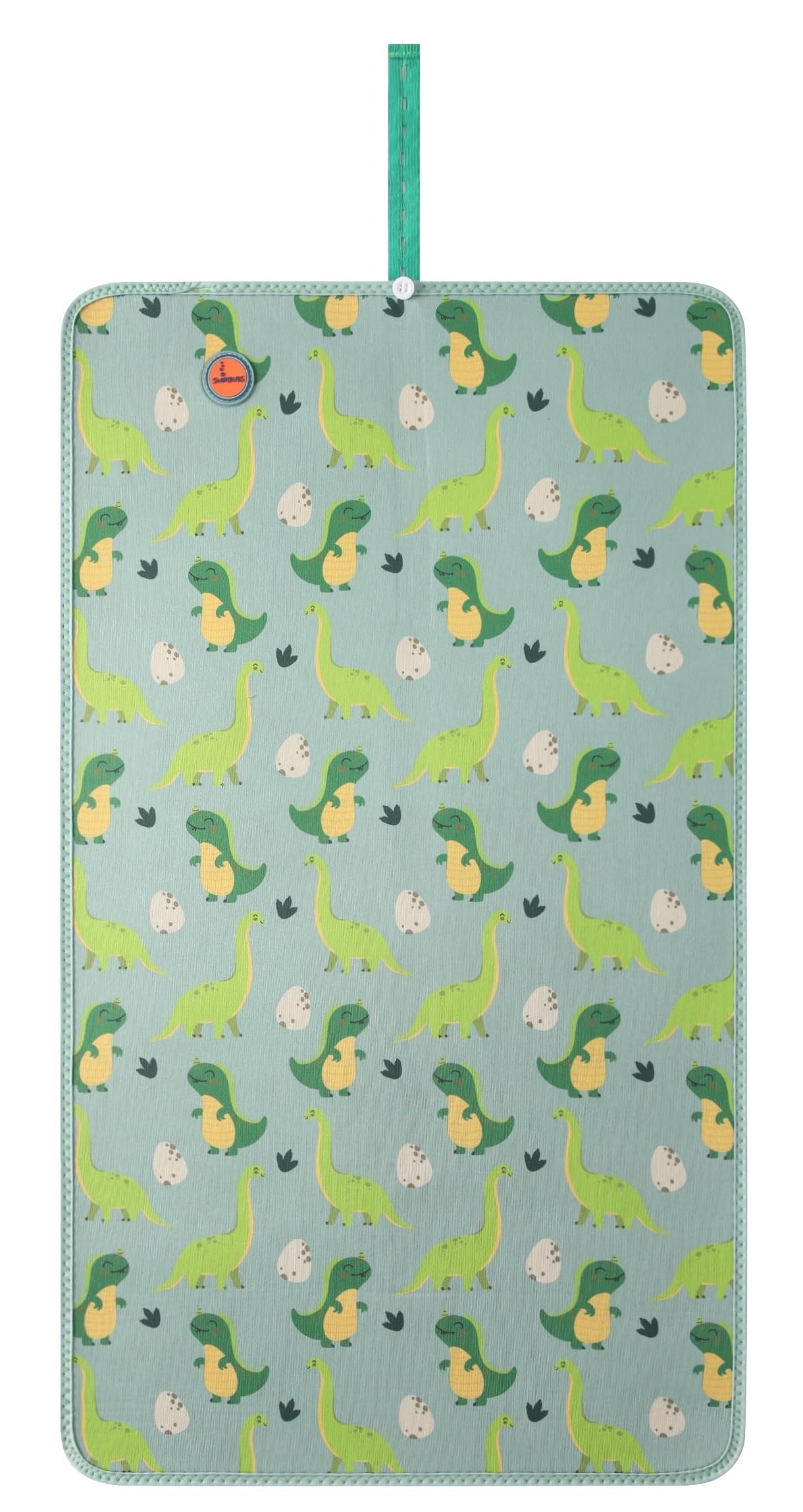 Swimbubs Baby Swim Changing Mat – Non-Slip Neoprene Roll-Up Mat for Babies and Toddlers, Keeps Baby Warm and Dry After Swimming (Green Dinosaur)