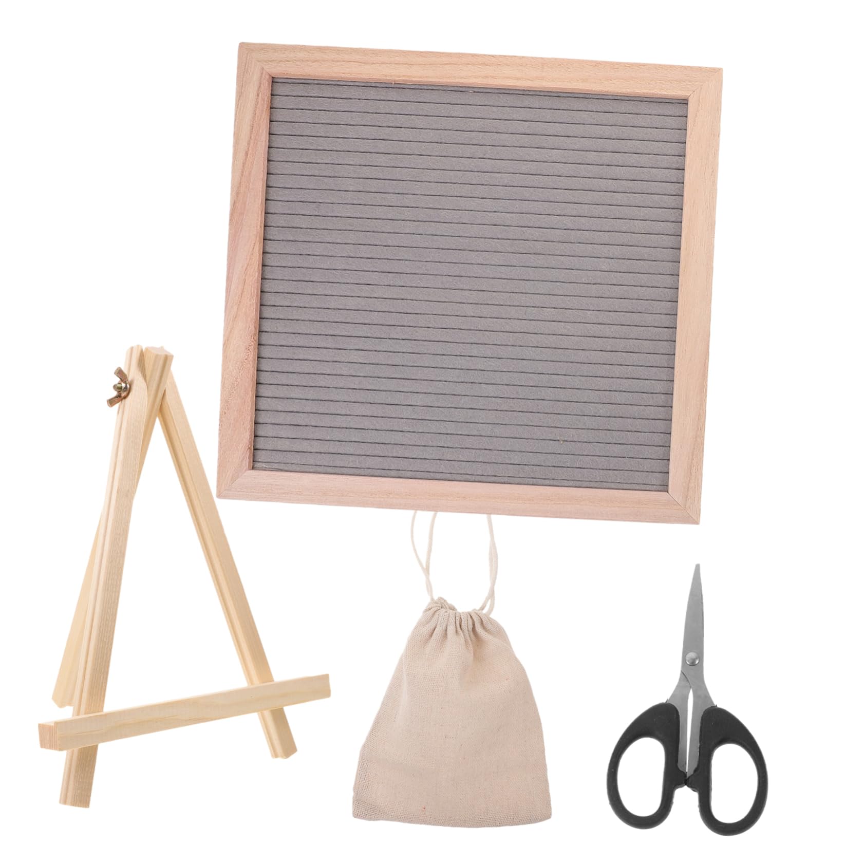 Tableau à Lettres en Feutre avec Support Bois, Déco Stable