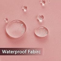 Vista 6 de SpaceDresser Cortinas traslúcidas impermeables para patio y exteriores – 2 paneles de cortina transparente con bolsillo para barra para sala