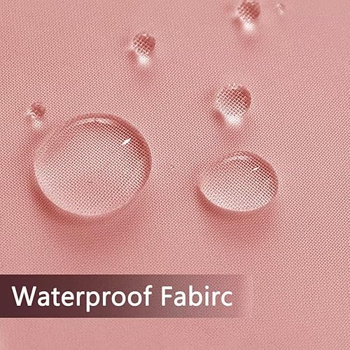 Miniatura 6 de SpaceDresser Cortinas traslúcidas impermeables para patio y exteriores 2 paneles de cortina transparente con bolsillo para barra para sala de