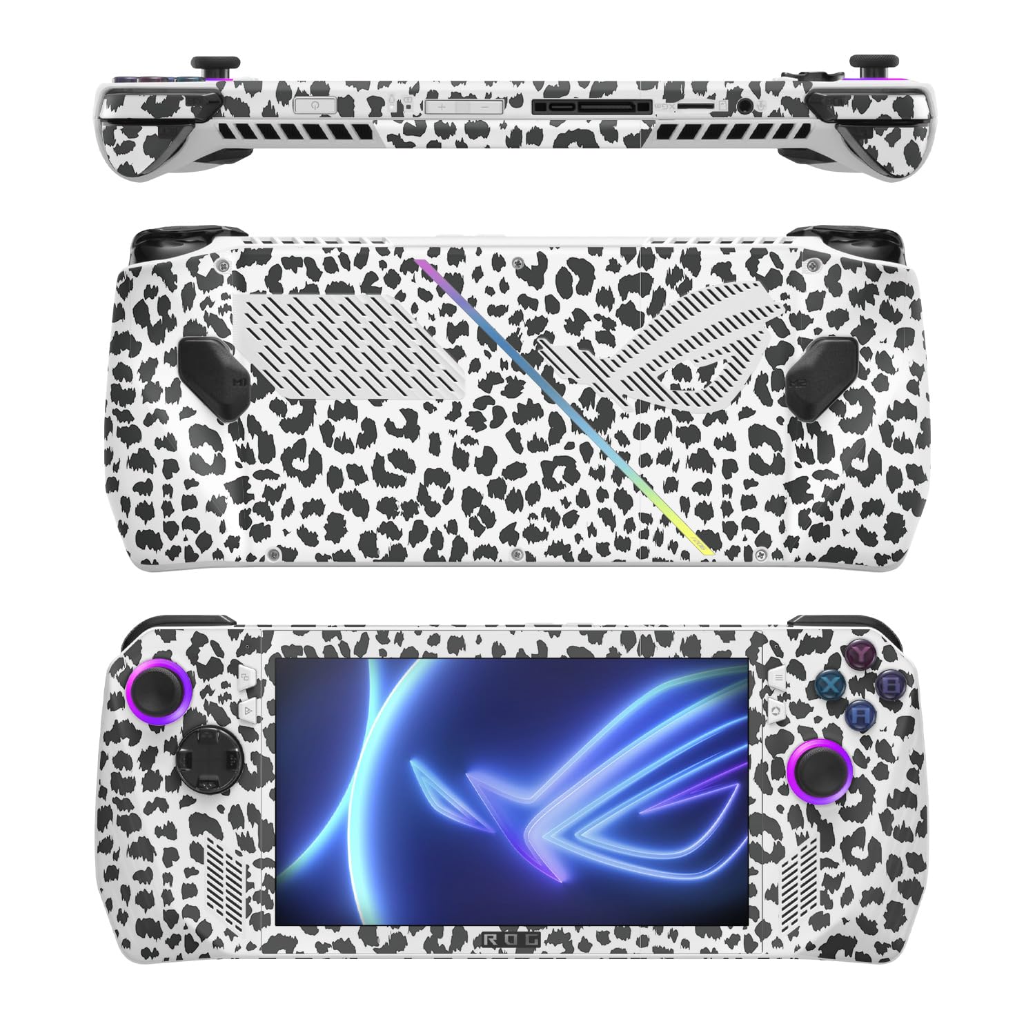 MightySkins Skin Compatible with Asus ROG Ally - Snow Leopard Print | Protective, Durable, and Unique Vinyl Decal wrap Cover | Easy to Apply