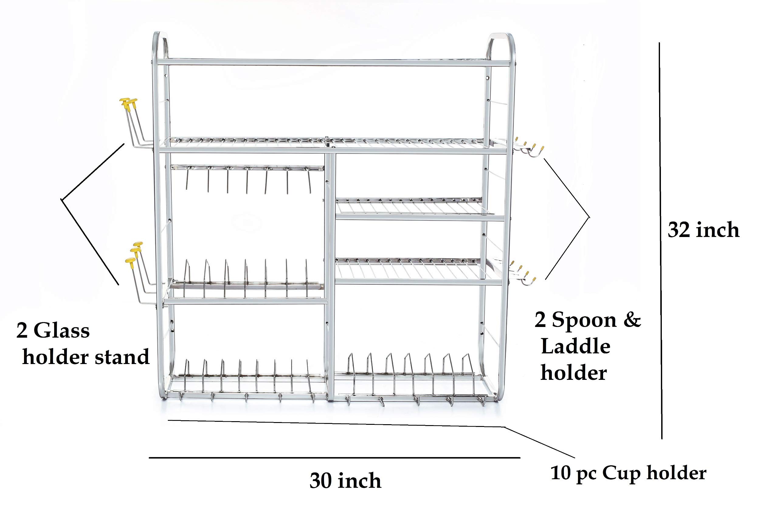 Home Creations 30 X 32 Inch Wall Mount Kitchen Dish Rack/Kitchen
