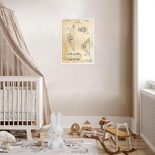 Miniatura 3 de Póster de patente vintage con altavoz dinámico, arte de pared, diseño de guitarras retro, aspecto de amplificador, dibujos técnicos, impresiones