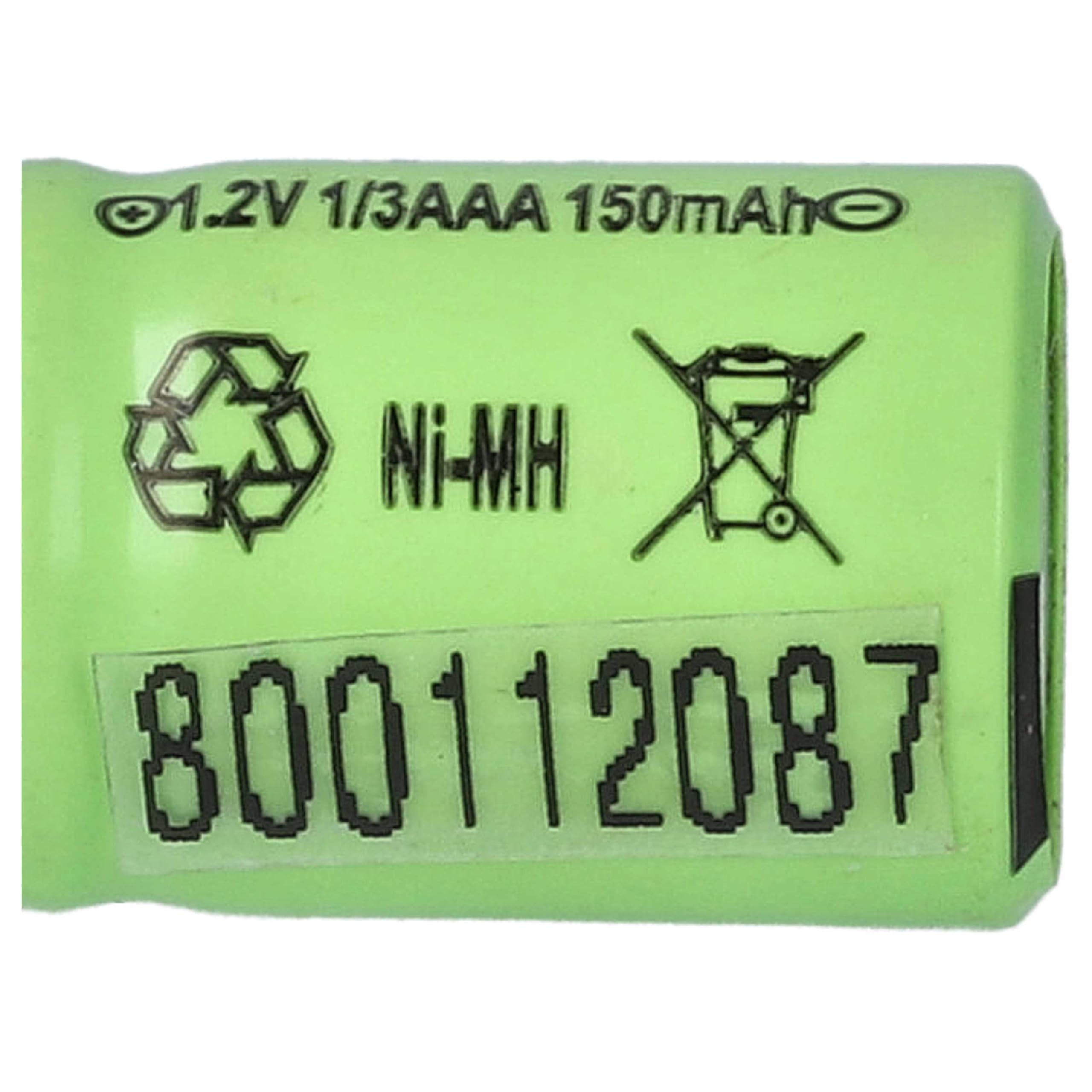 vhbw 20 x wymienne baterie do 1/3AAA dla modelu RC (150mAh, 1,2V, NiMH)