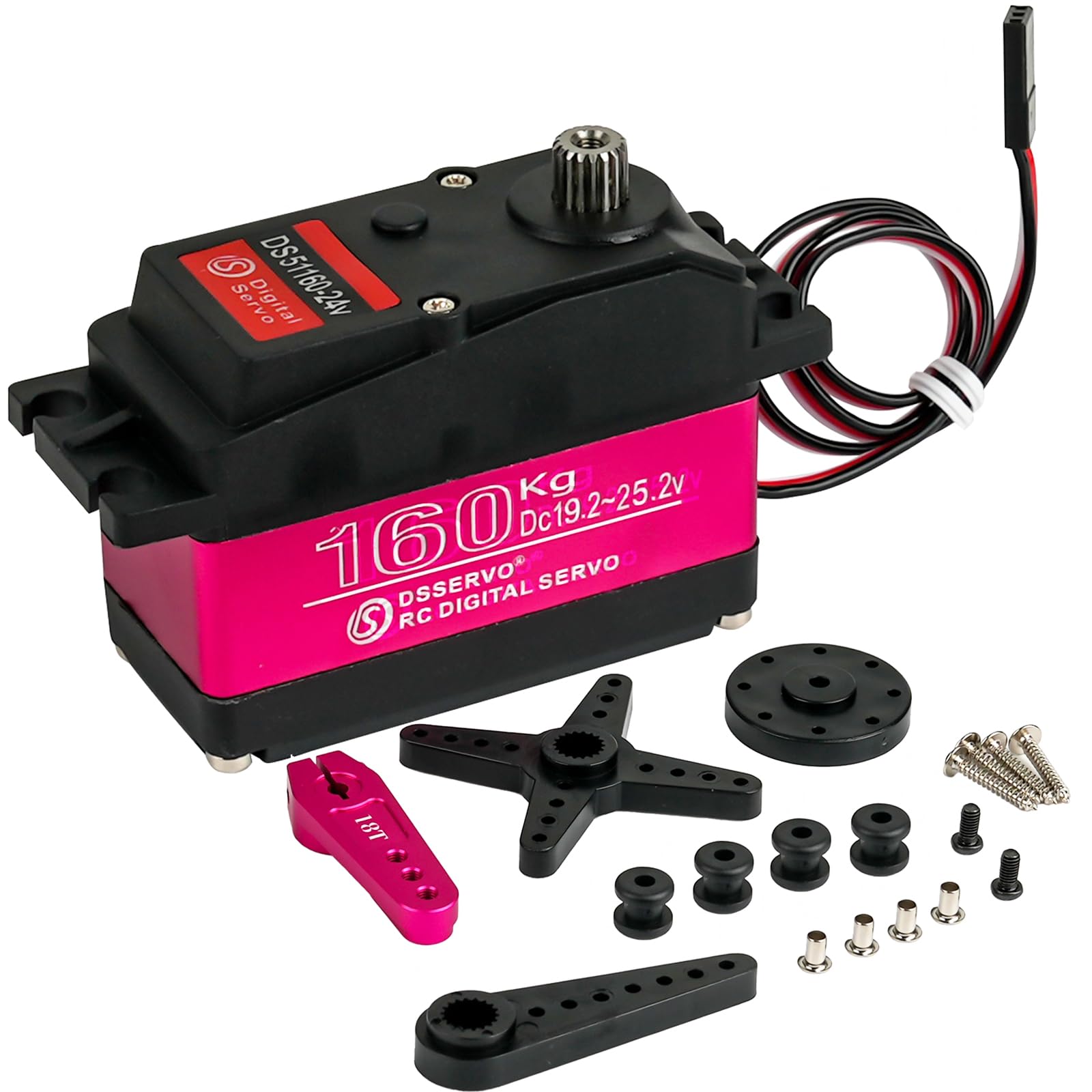 DS51160 160KG RC Digital Servo 270 Grad Wasserdicht Großes Hohes Drehmoment Servos Vollmetall Getriebe für RC Flugzeug Quadcopter Hubschrauber Roboterarm