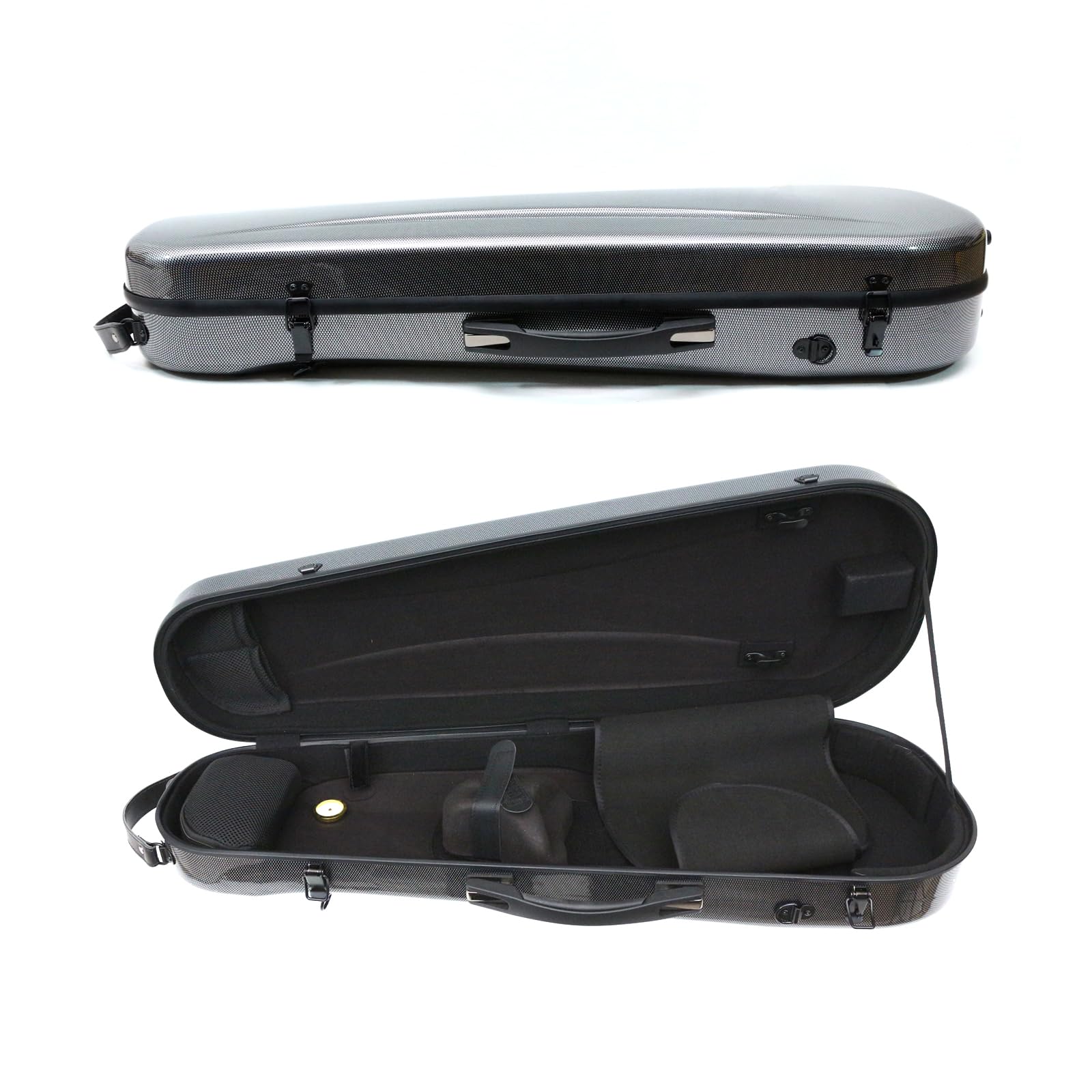 YoungMonic Viola Case 16 inch Carbon Fiber Hard Strong Light Viola Box for 15-17 Inches Size 2.3kg Lightweight Viola Case
