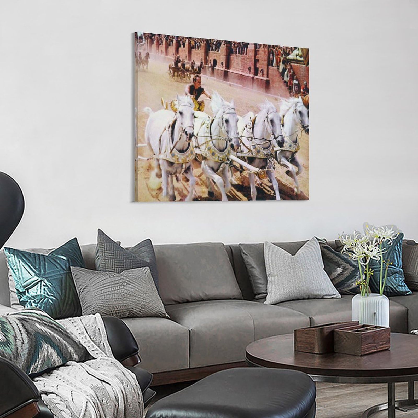 Poster Ben-Hur – Impression Sur Toile 40 X 60 Cm – Décoration Murale Cinéma Pour Chambre, Salon, Bureau