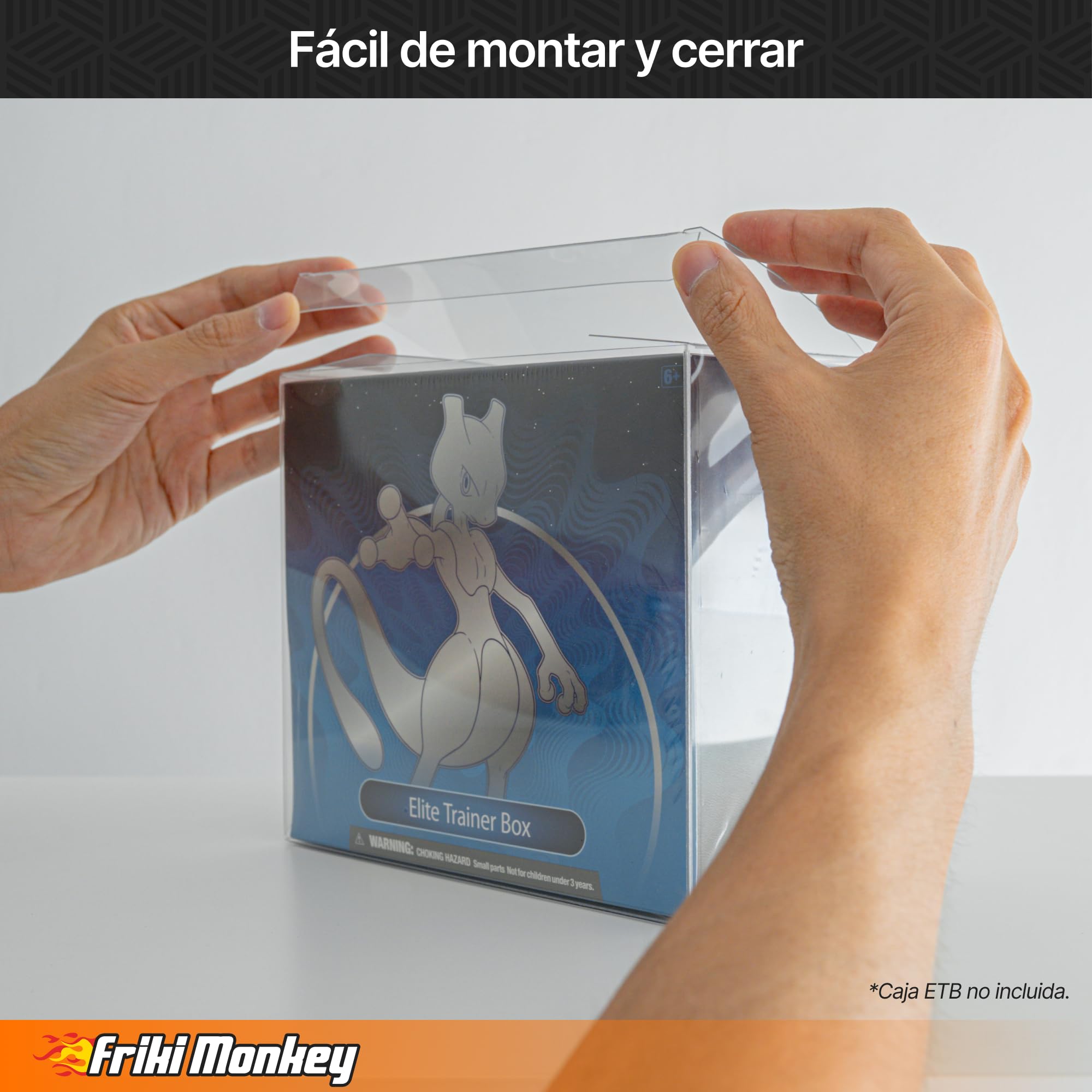 Protector PET Elite trainer box pack 10 unidades, protector plástico para cajas ETB 19x16,7x9CM, compatible con Pokémon elite trainer box – Rígido, Resistente, Antipolvo