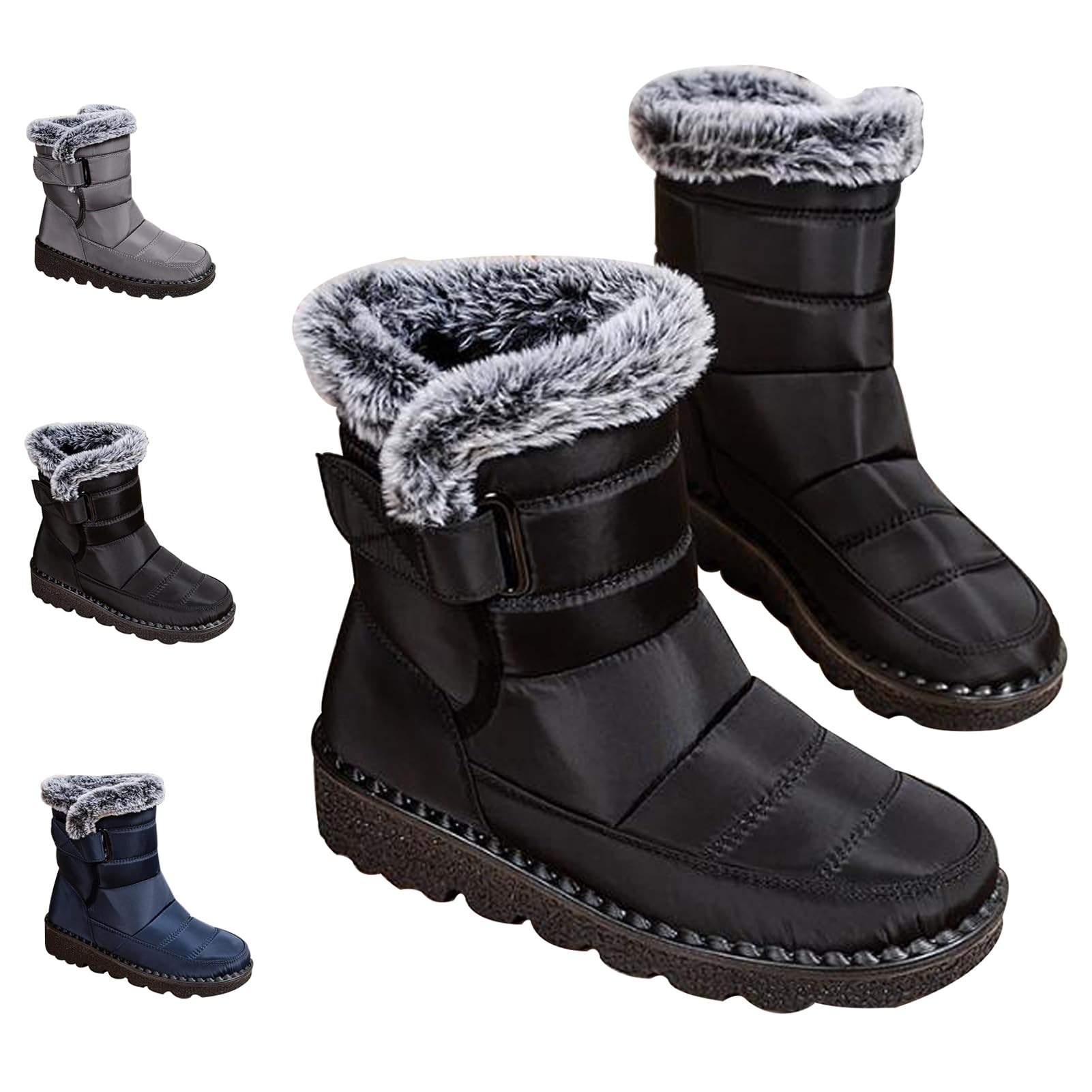 Bottes chaudes confortables femme imperméables taille 43 contre le froid hivernal