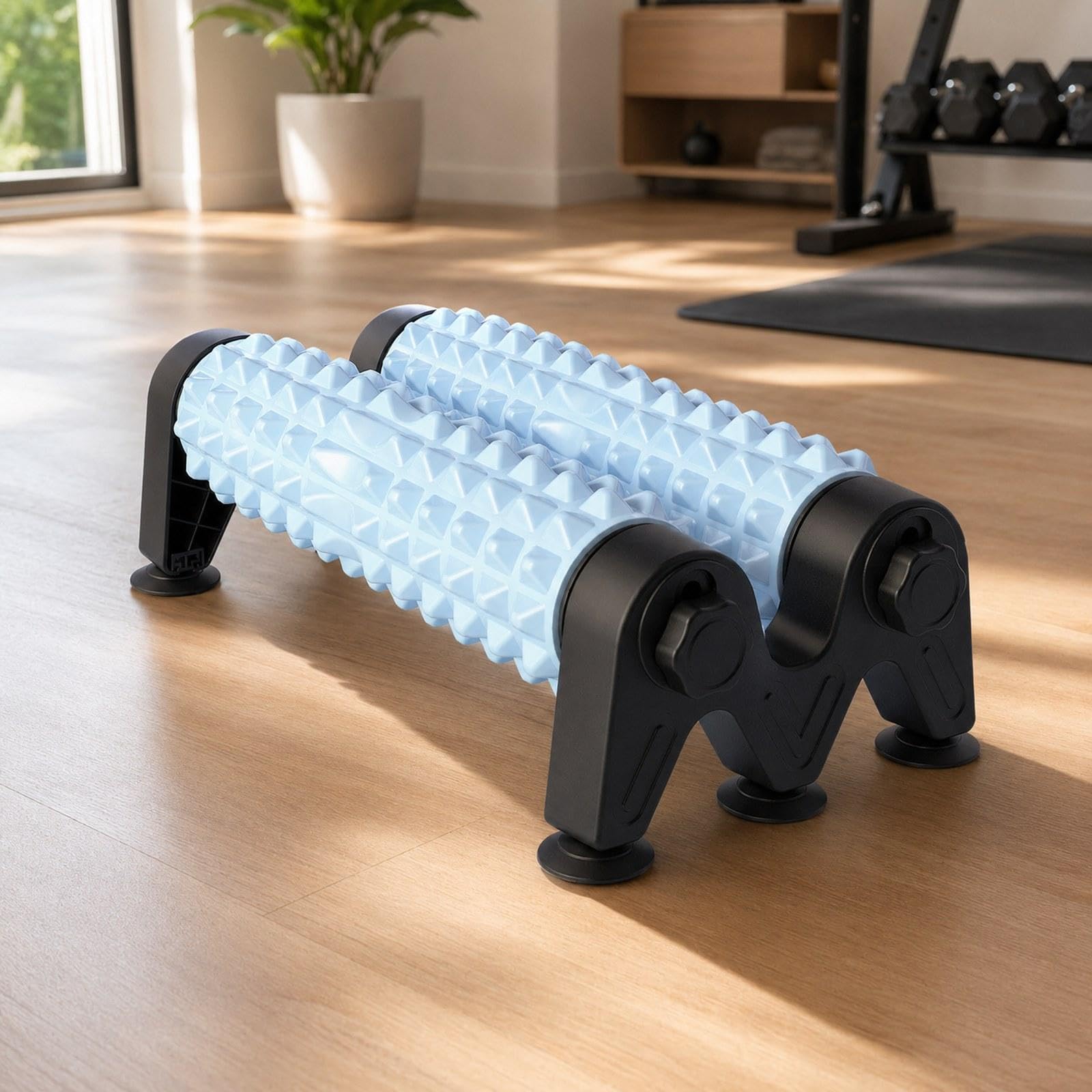 Fitness Roller Foam Massage Pilates Gymnastikblock mit Gezielter Muskelmassage Und Stabiler Stützstruktur für Workout Stretching Heimtraining, Blau