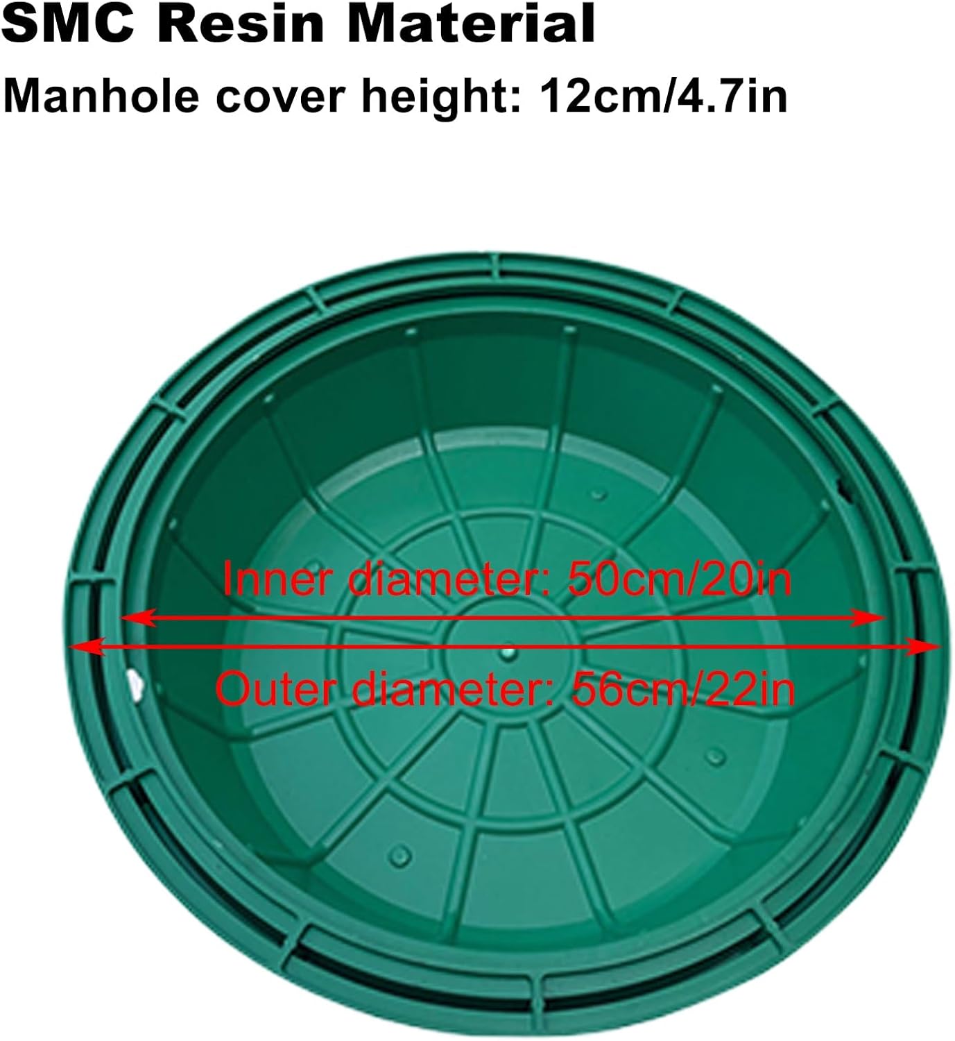 緑色の四角いマンホール蓋 目に見えない埋め込み式浄化槽蓋 マンホール引き穴設計の排水溝カバー 芝生 家 庭 パティオに最適 雨水枡