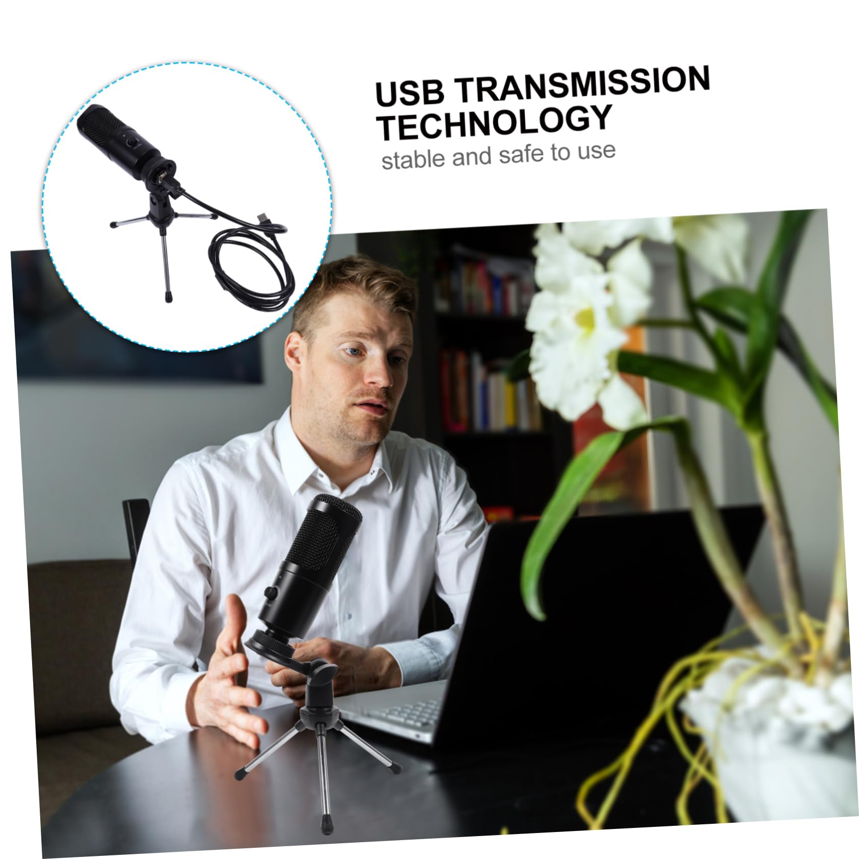 TOYANDONA Konferenzmikrofon USB Für Kondensatormikrofon Für Geschäftskonferenzen Pc-mikrofon Mit Lautstärkeregler Videokonferenzmikrofon Kompatibel Mit Laptop Und Mehr