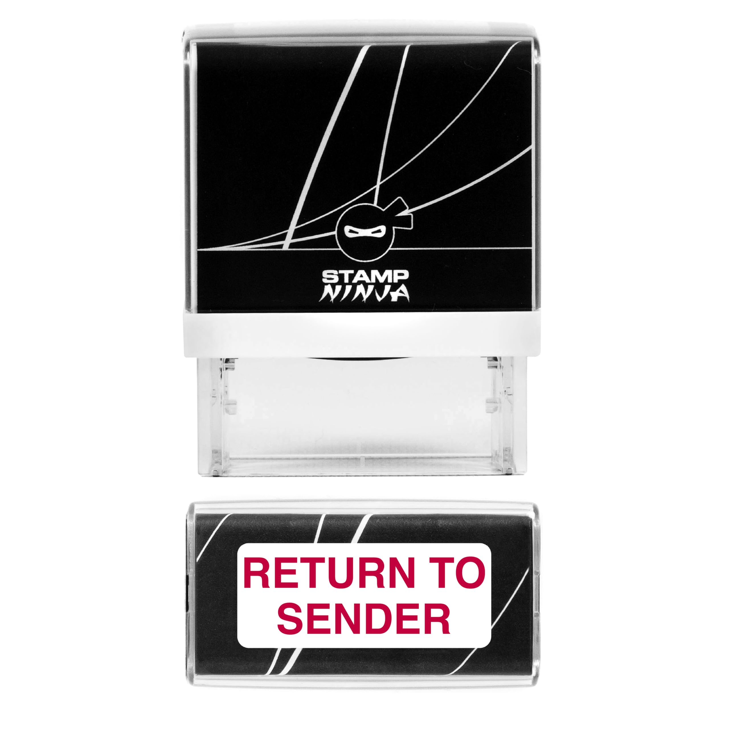 Stamp Ninja Red Ink Return To Sender Stamp - Self Inking - 37Mm X 12Mm (Red Ink)
