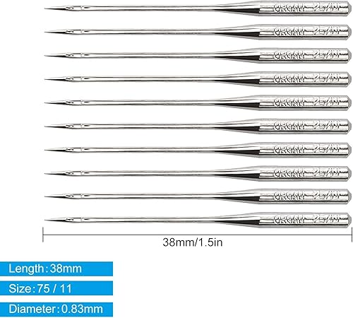 Miniatura 2 de Paquete de 30 agujas de coser para máquina de coser tamaño 7511 130705H HAx1 agujas de coser para máquina de coser Brother (paquete de 3 10 agujas)