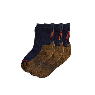 Smartwool Kids Hike Light Cushion Crew Socks 3 Pack Kids Shoes Deep Navy