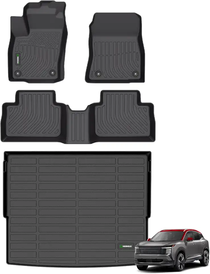 Tapetes de chão e forro de carga para Nissan Kicks 2025 2026 SR/SV (serve apenas para o deck de carga superior), tapetes de carro para Nissan Kicks tapetes de proteção para todos os climas