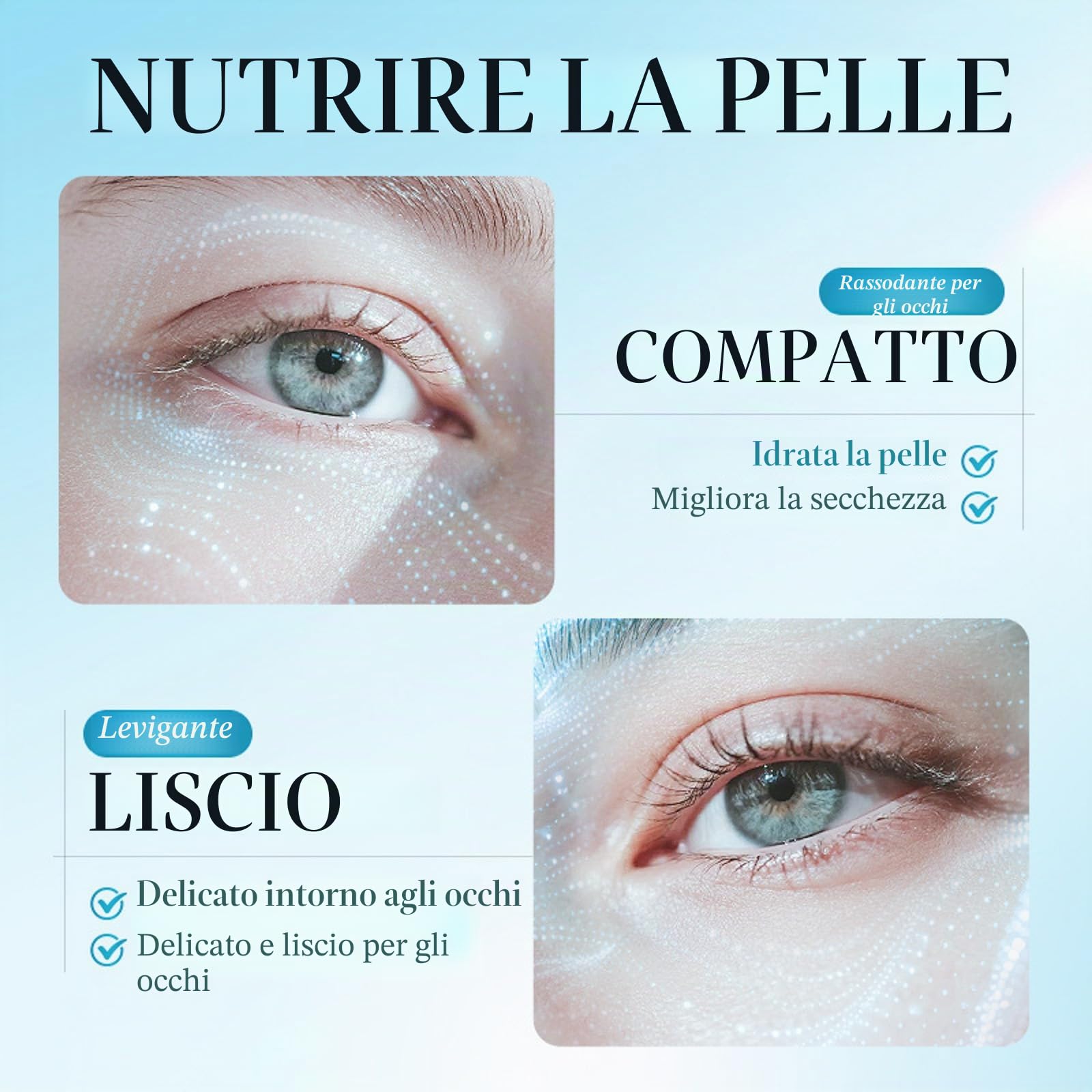 10 paia di cerotti al collagene per occhiaie e gonfiore, maschere per occhi con bio-collagene, complesso peptidico e vitamina C, per pelli sensibili