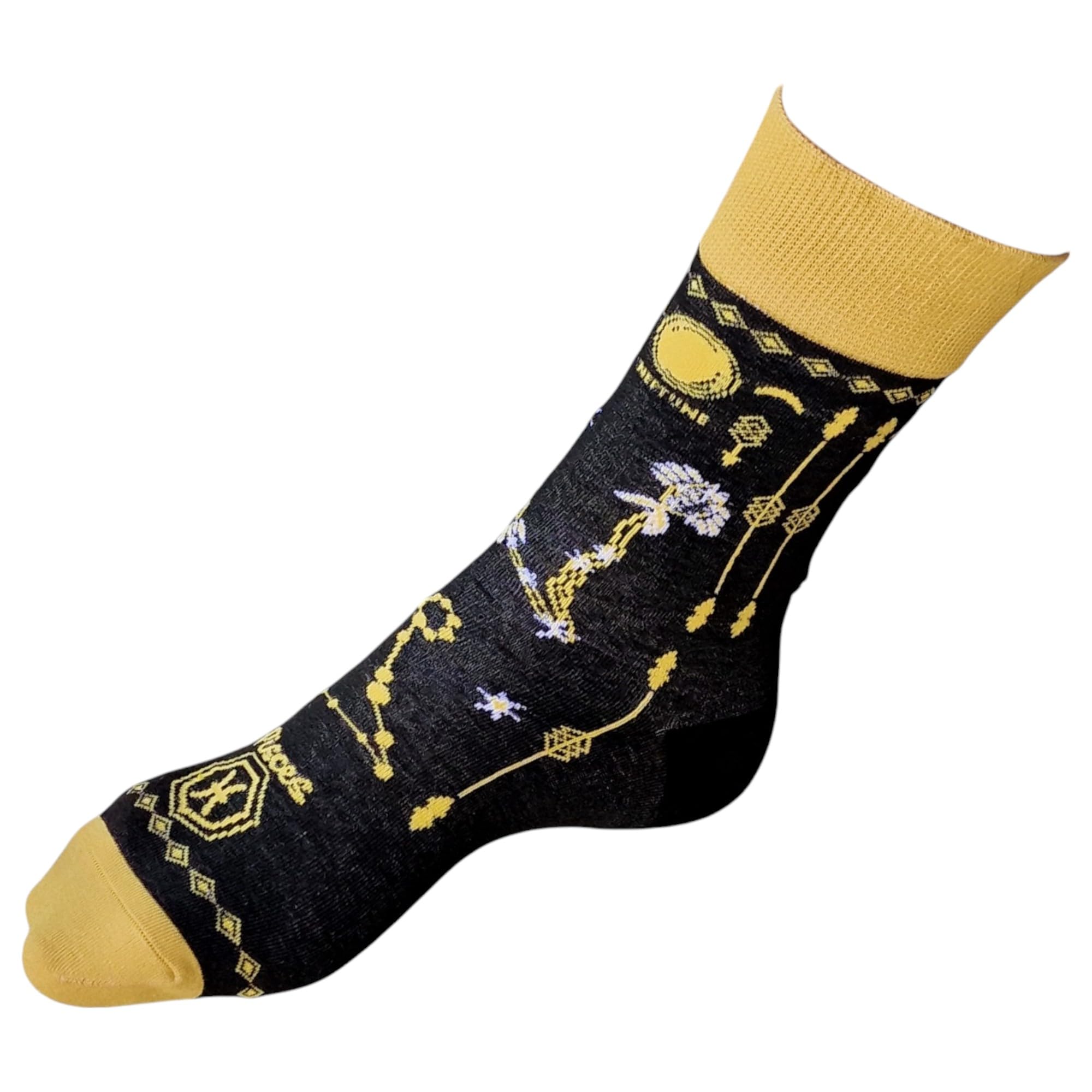 Sock Shack Women's Black Pisces Birthday Feb 19-Mar 20 Fish Zodiac Star Sign Constellation Socks One Pair