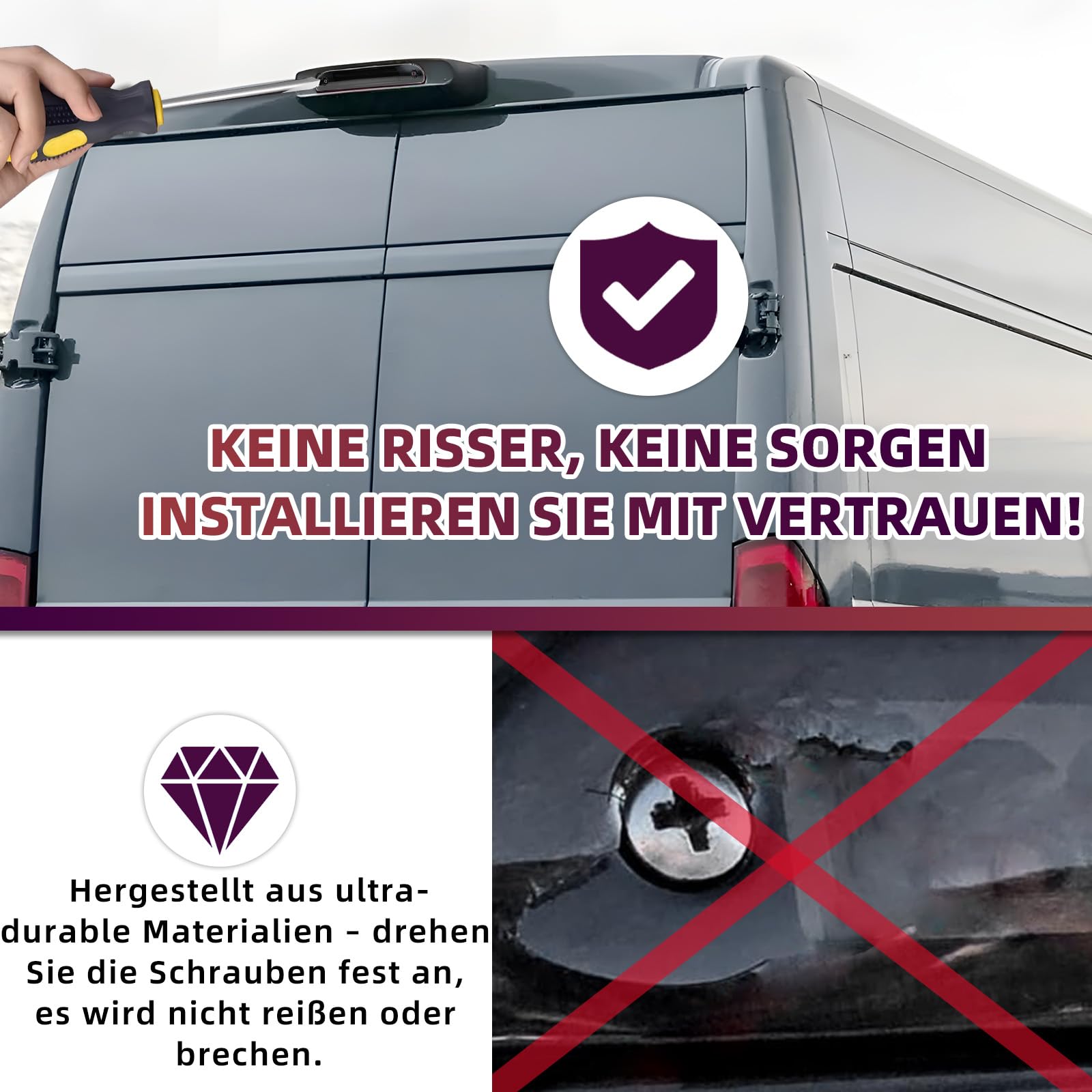LED 3. Bremslicht Bremsleuchte für 2006–2025 F.iat Ducato 250 III, C.itroen Jumper II, P.eugeot Boxer II Dritte Bremsleuchte Rauchglas Rücklicht