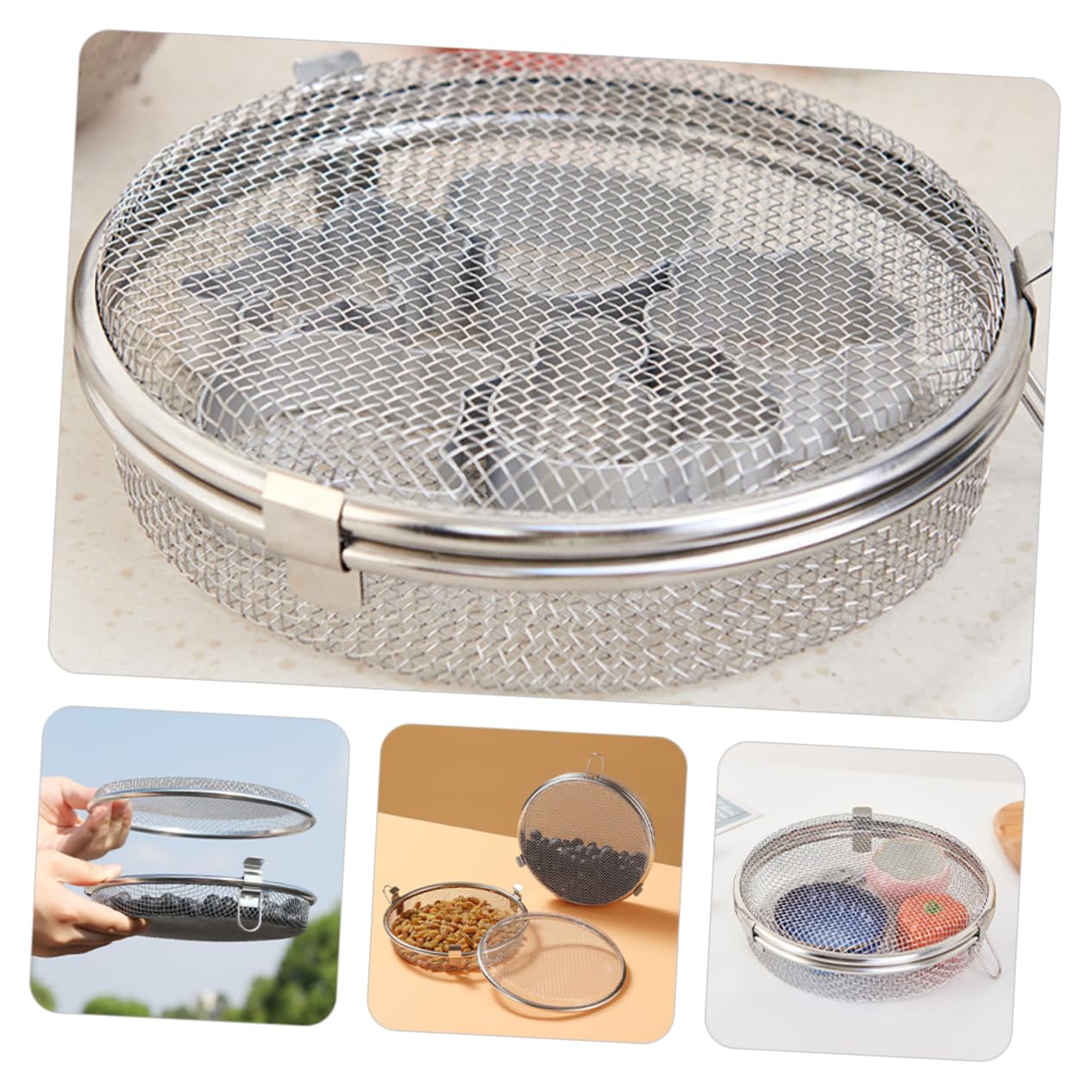 Amosfun 5 Piezas utensilios cocina acero inoxidable cestas almacenaje cocina cesta de utensilios de lavavajillas Reemplazo de cesta de cubiertos. cable estante freidoras cucharas cubiertos