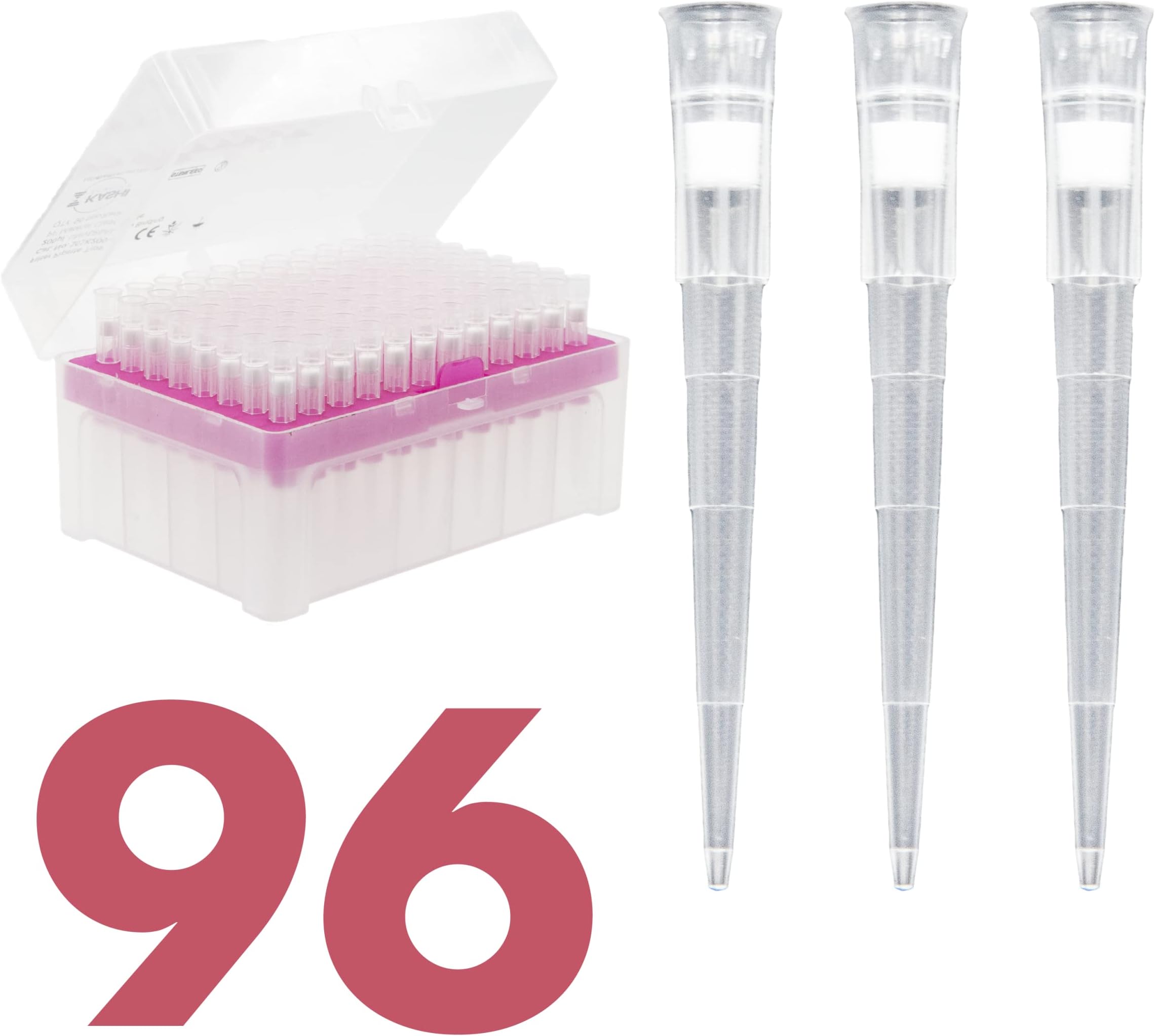 Kashi Scientific 200 uL Universal Filtering Racked Laboratory Pipette Tips, Sterile Dnase/Rnase Free, Pyrogen Safe [200ul, Filtered, 96 Tips]