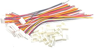 20 Pairs JST 2.0 PH Plug Connector, JST PH 2.0mm Pitch 5 Pin Male Female Connector Plug with 26AWG 150mm Wires Cables, for LED Strips Lights, RC Toys, Batteries