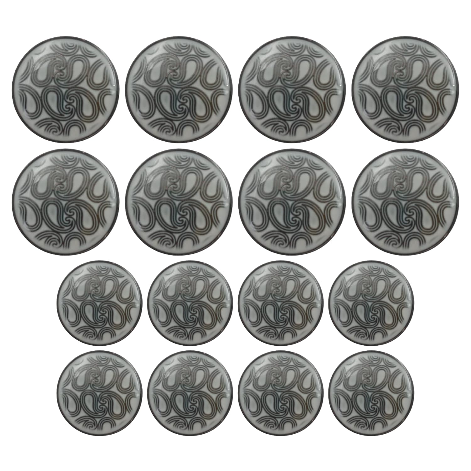 Ani accessories Enamel Epoxy Resin Metal Button for Coat Blazer Suit, Sherwani and Indian Dresses Sports Coat and Bandhgala,Double Breast 8 Big and 8 Small (Slaight White)-picture-31